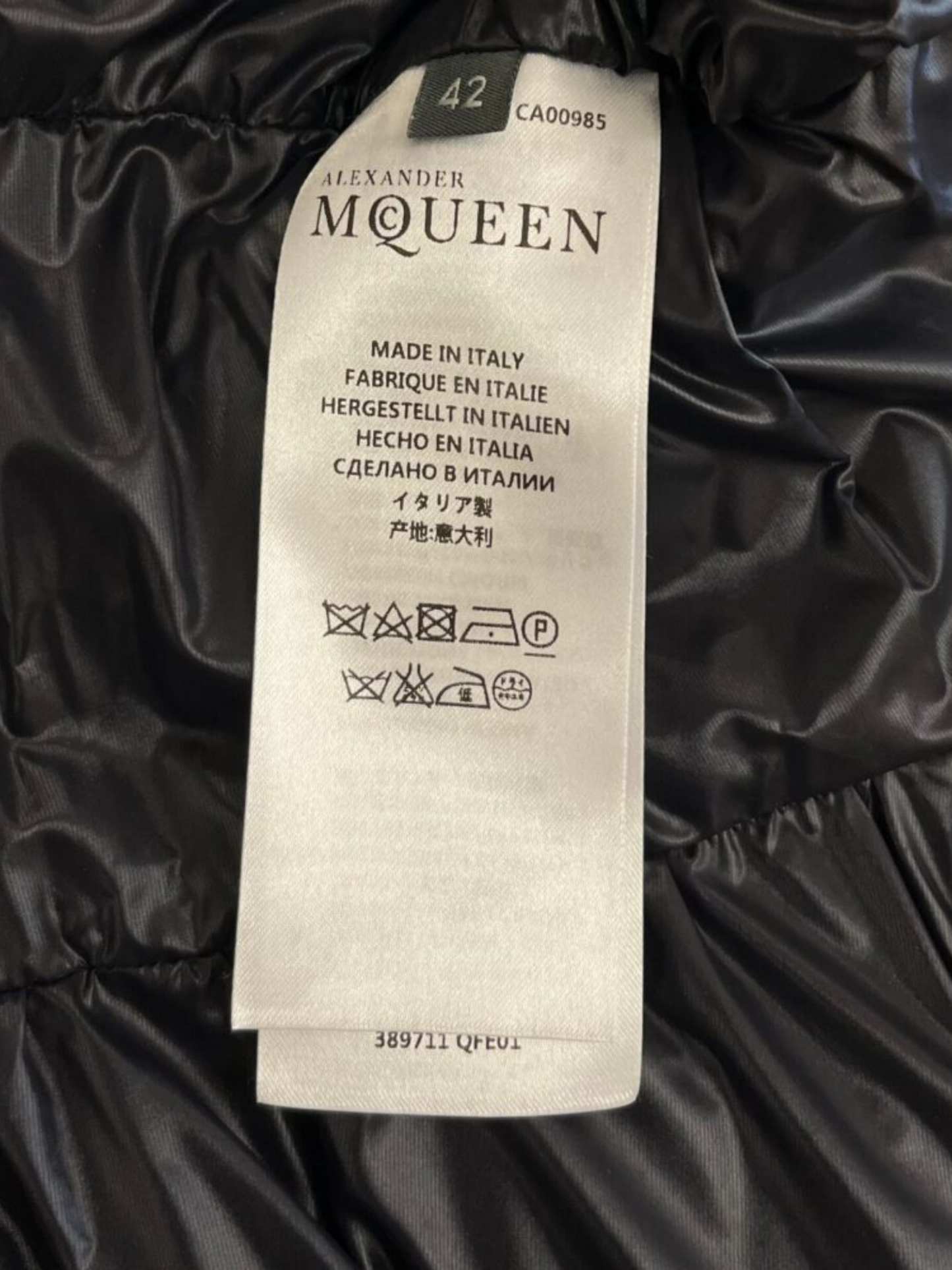 Alexander McQueen 2020s Dark Green Quilted Nylon Peplum Bomber Jacket