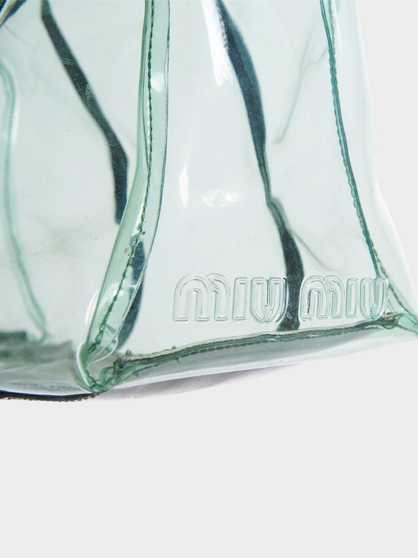 Miu Miu 1999 Green PVC See Through Bag