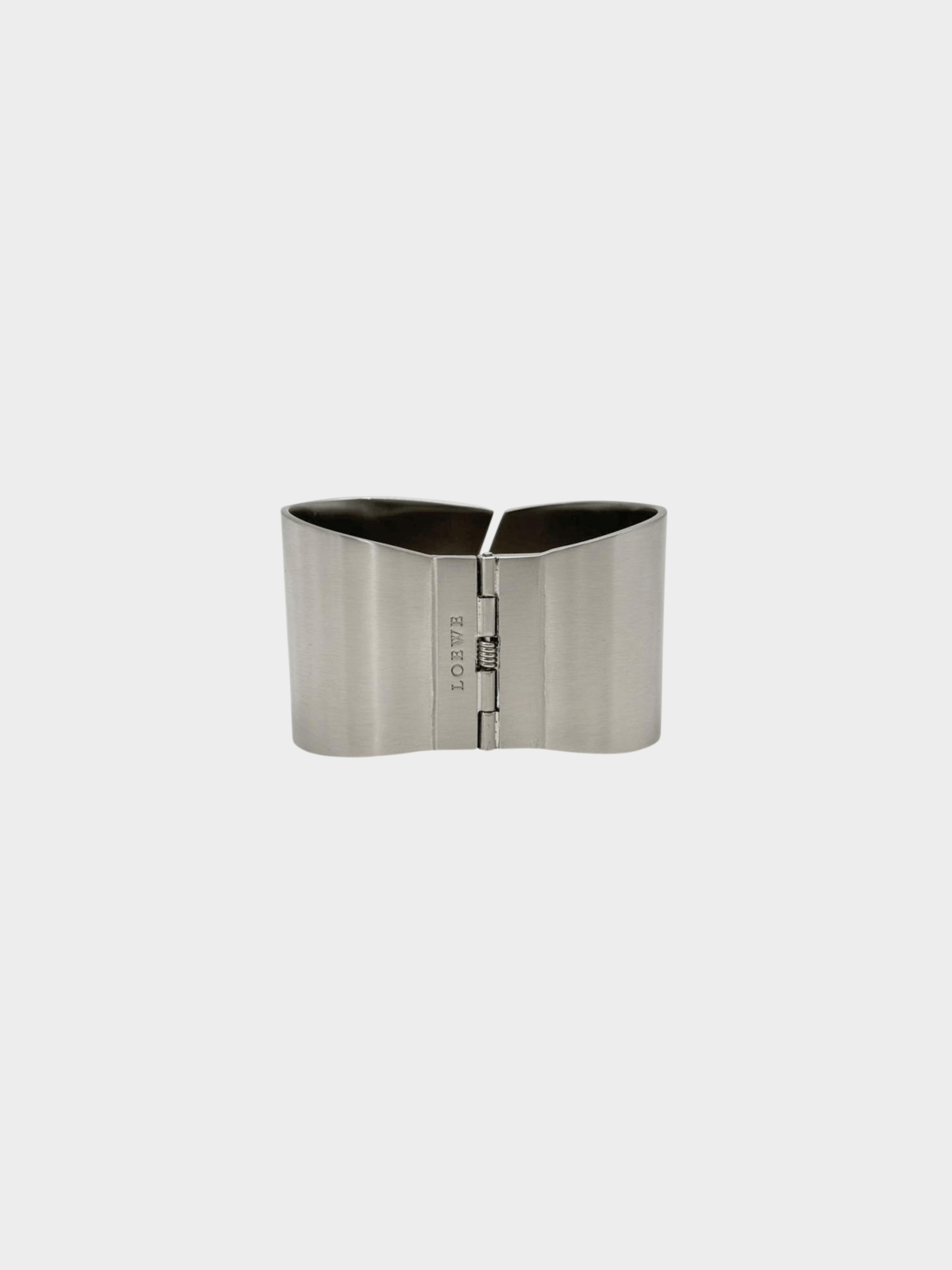 Loewe 2000s Silver Geometric Cuff Bracelet