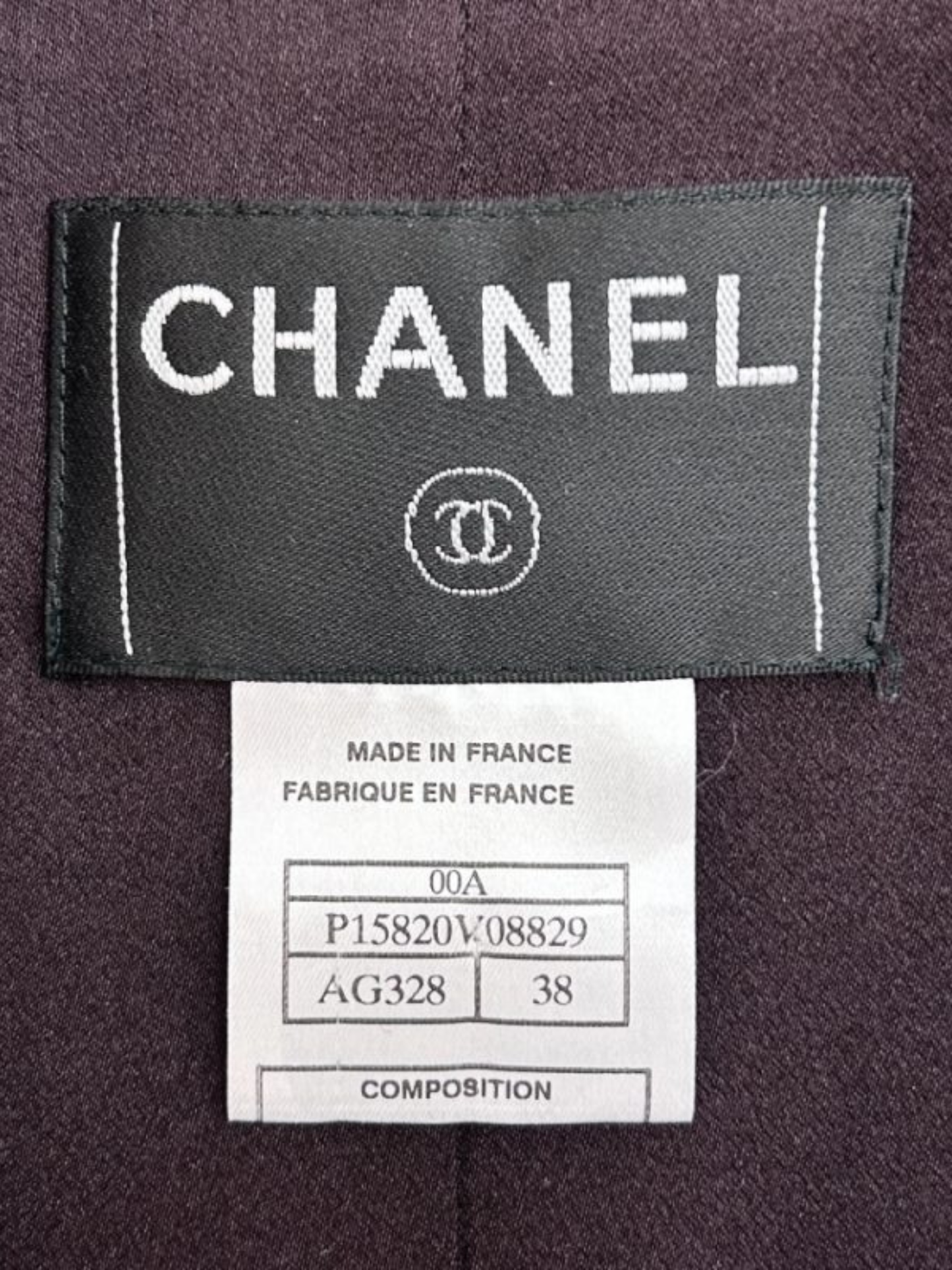 Chanel 2000 Dark Plum Tweed Belted Coat Dress