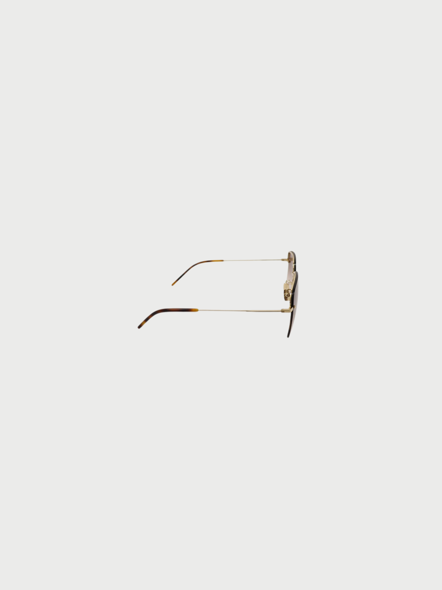 Yves Saint Laurent 2000s Gold Brown Sunglasses