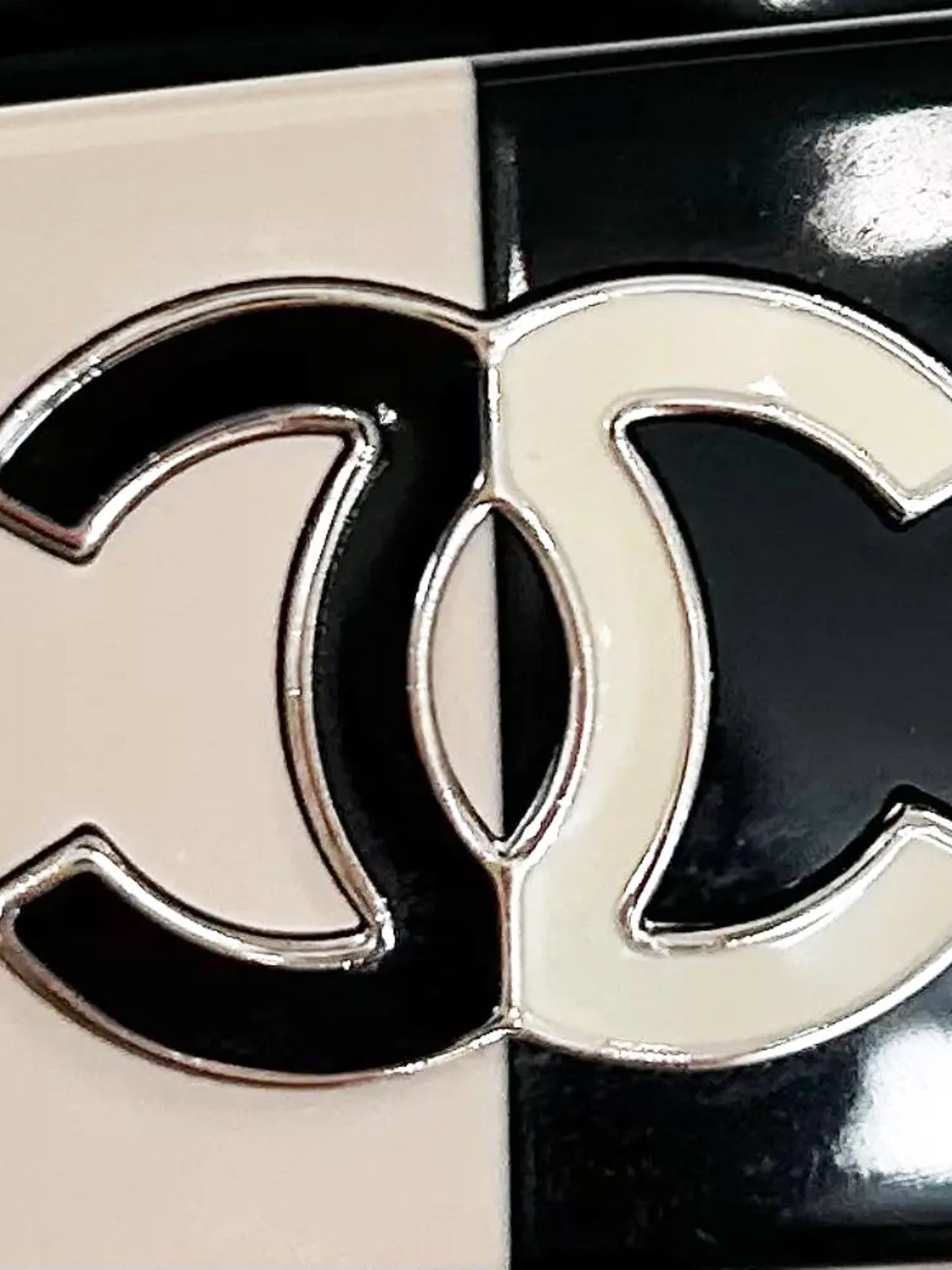 Chanel 2020s Beige and Black Two-tone Oval Sunglasses