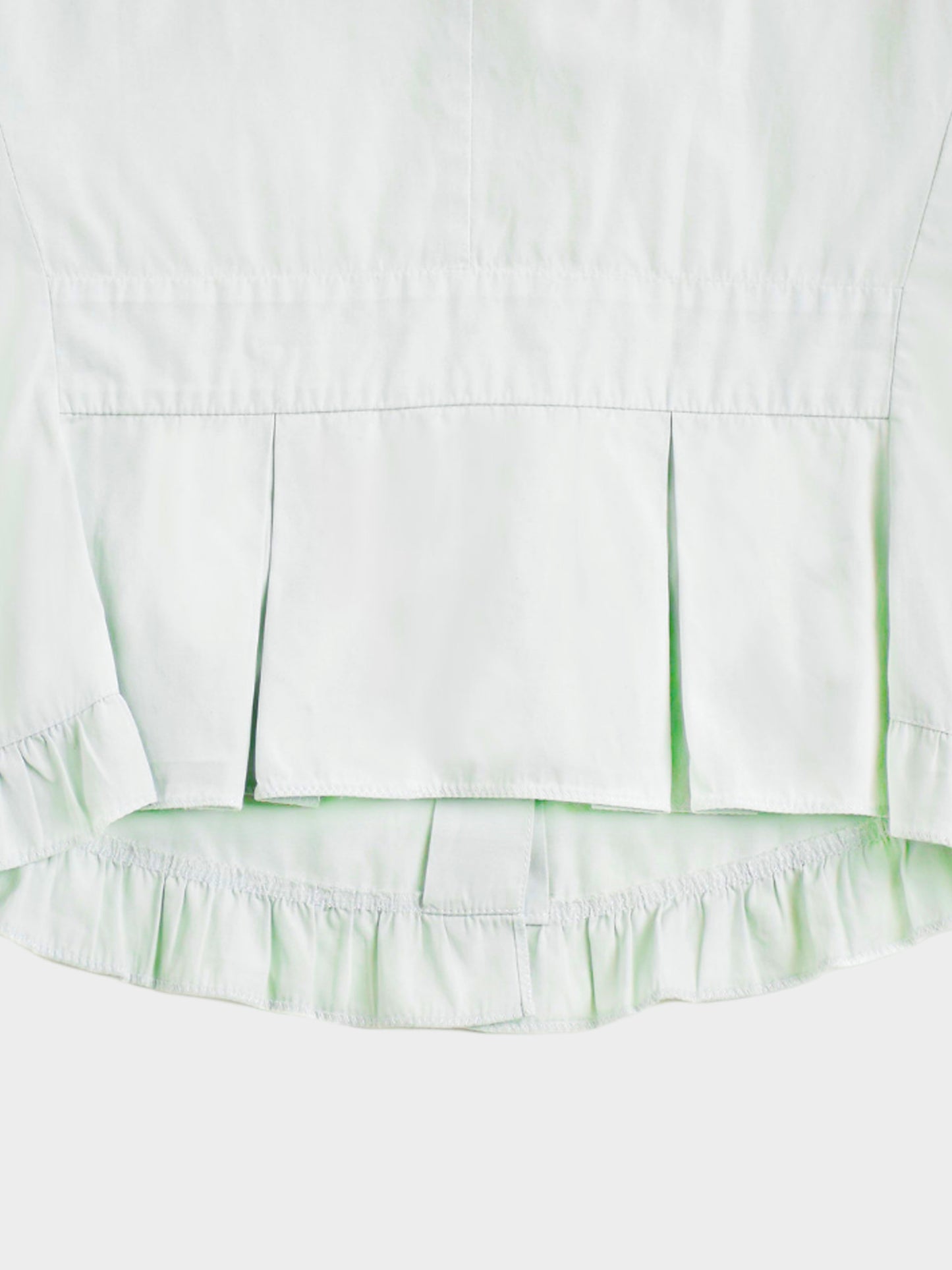 Miu Miu SS 1999 Light Green Ruffle Sleeveless Top