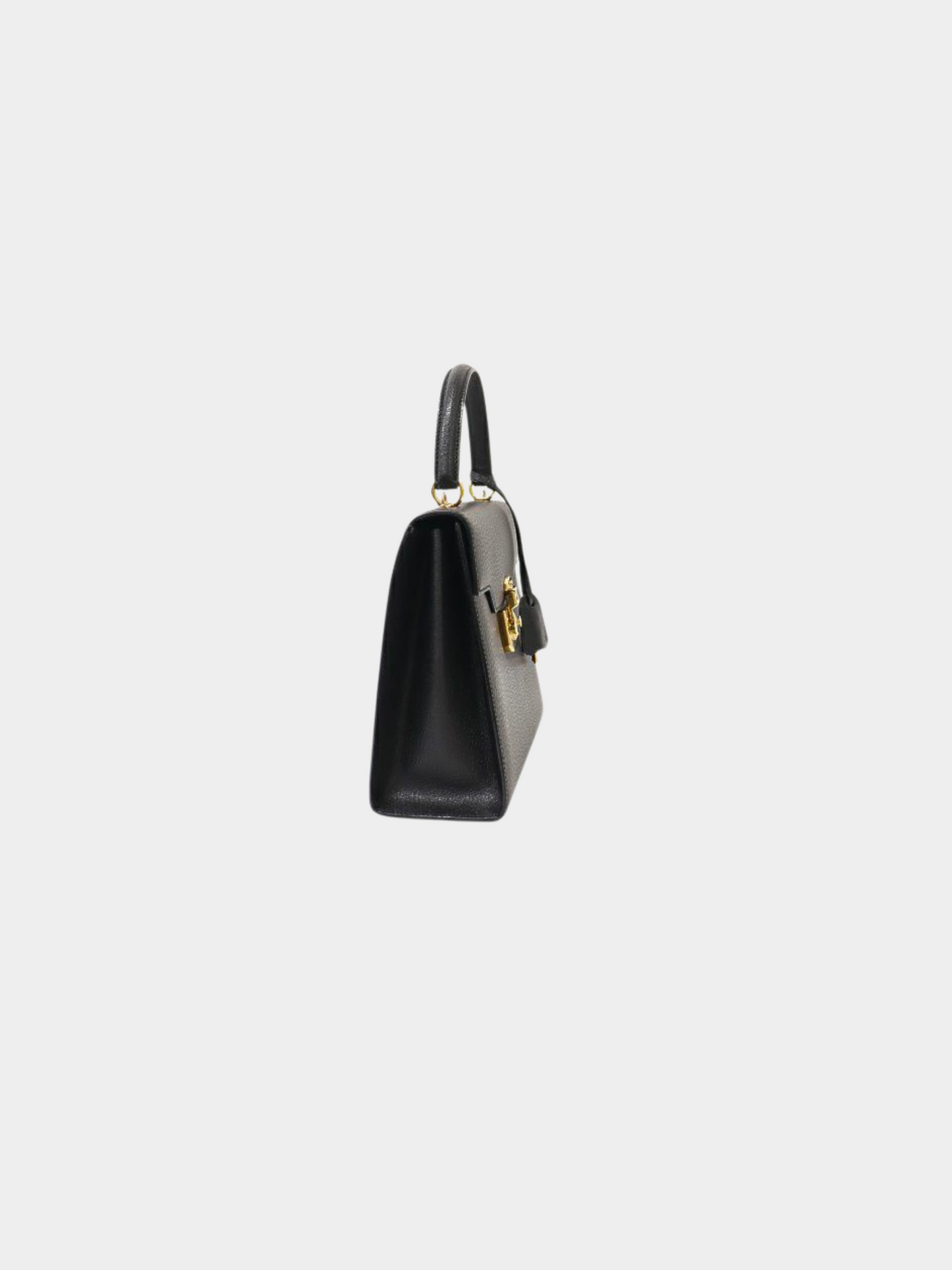 Gucci 2010s Black Pigskin Lady Lock 2-Way Bag