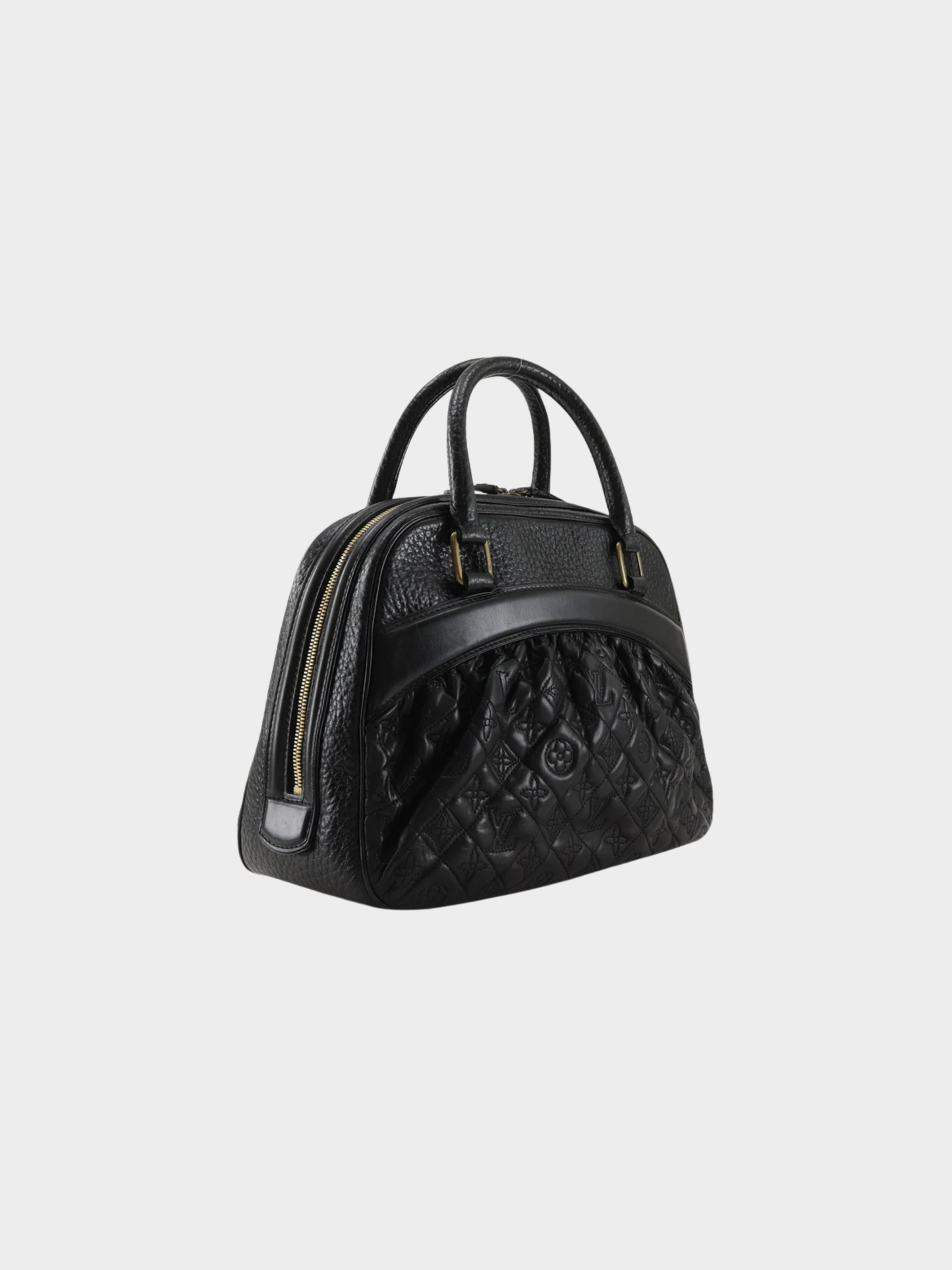 Louis Vuitton 2005 Black Lambskin Monogram Vienna Mitzi Handbag