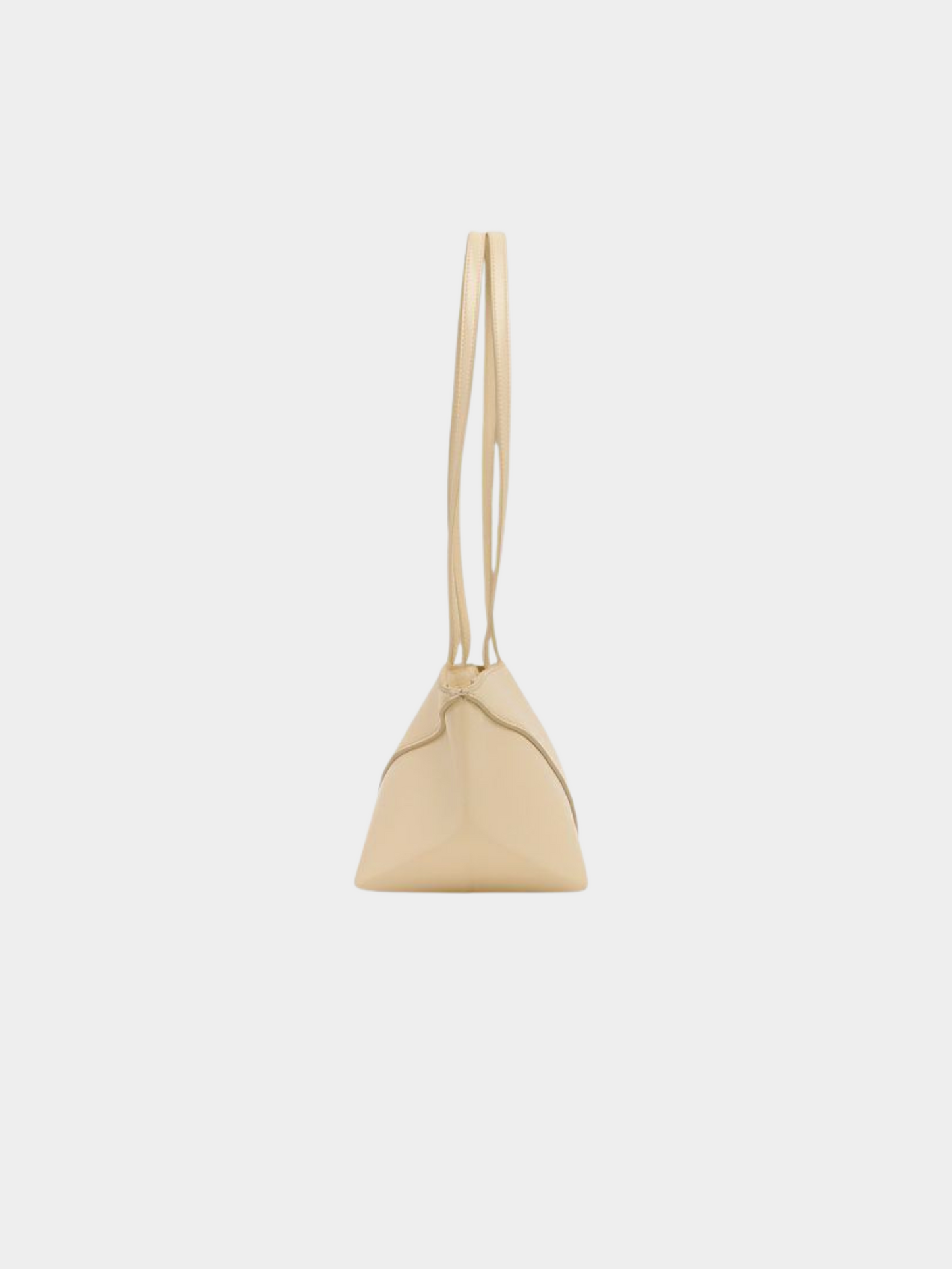 Loewe 2010s Ivory Leather Puzzle Fold Cropped Bag