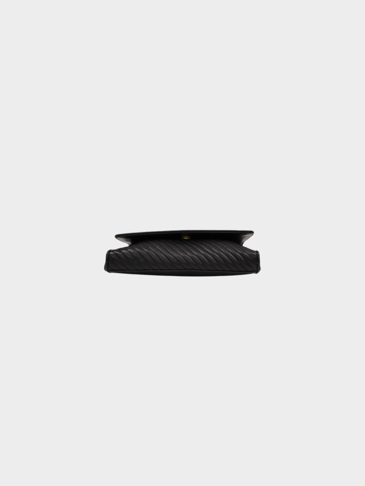 Celine 2000s Black Leather Blazon Hardware Shoulder Bag