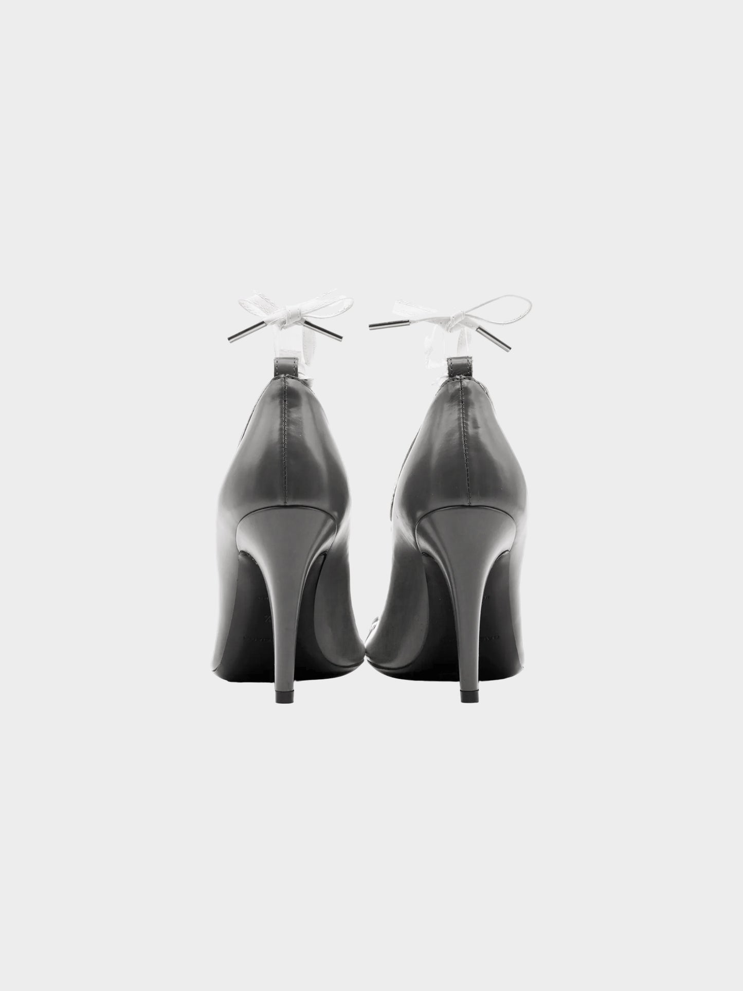 Balenciaga FW 2012 Grey Leather Lace-up Heels