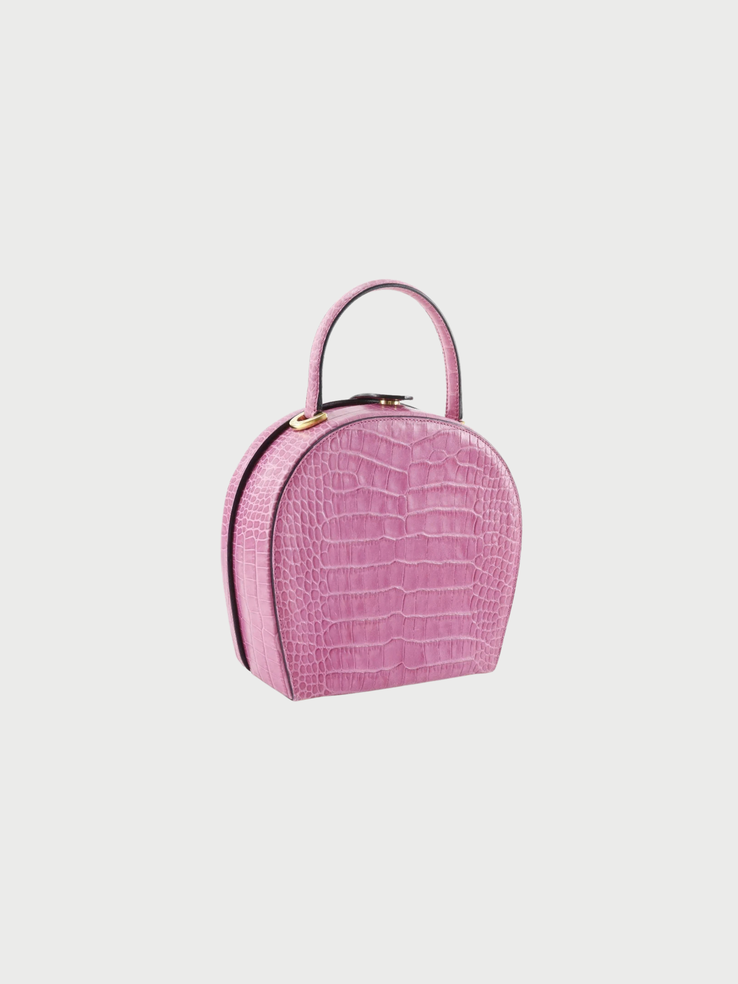 Celine 2000s Raspberry Pink Embossed Leather Handbag