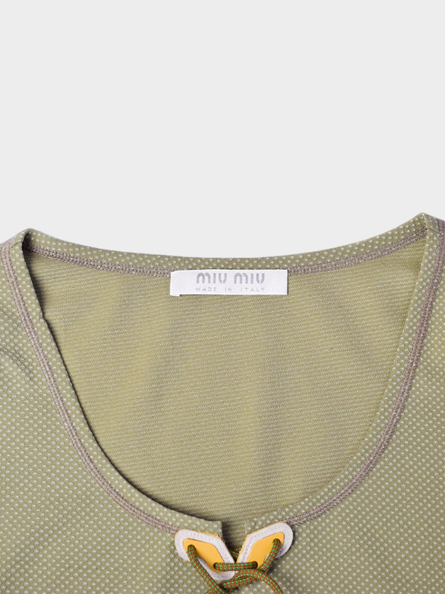 Miu Miu FW 1999 Sage Green Long-Sleeved Top