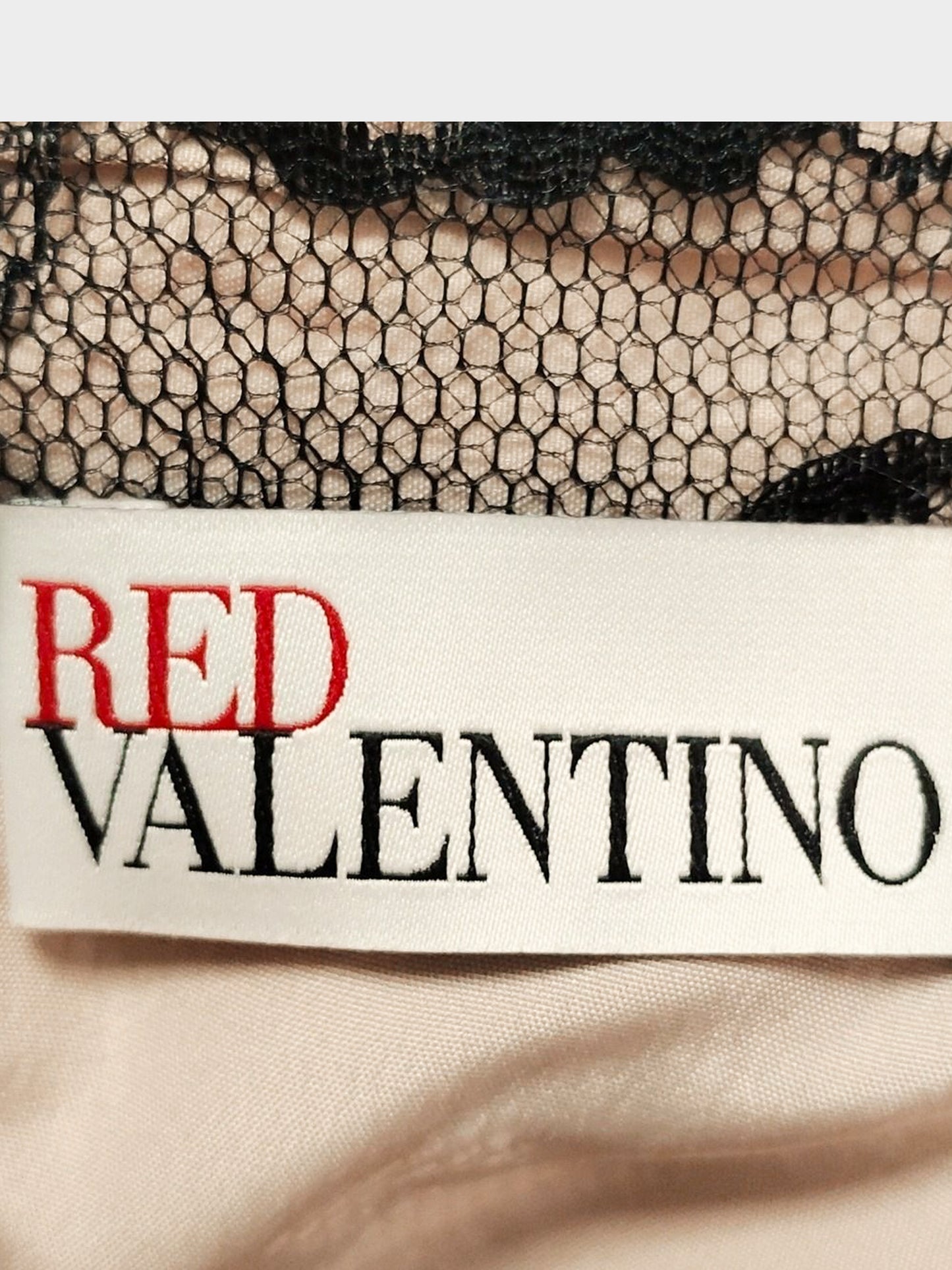 Valentino 2000s Rare Black and Beige Silk Lace Skirt