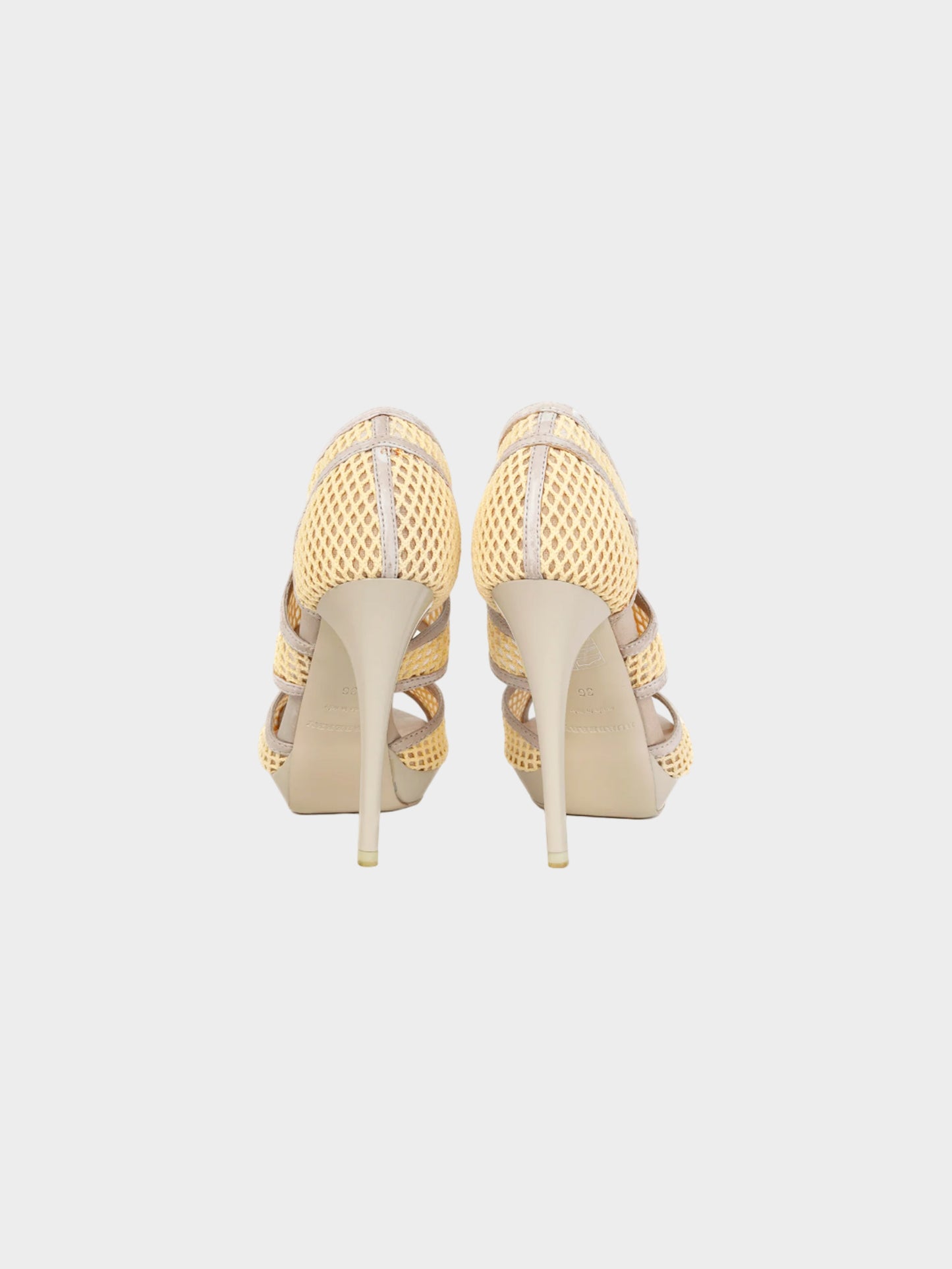 Burberry 2020s Beige Cut-Out Zipper Stiletto Heels