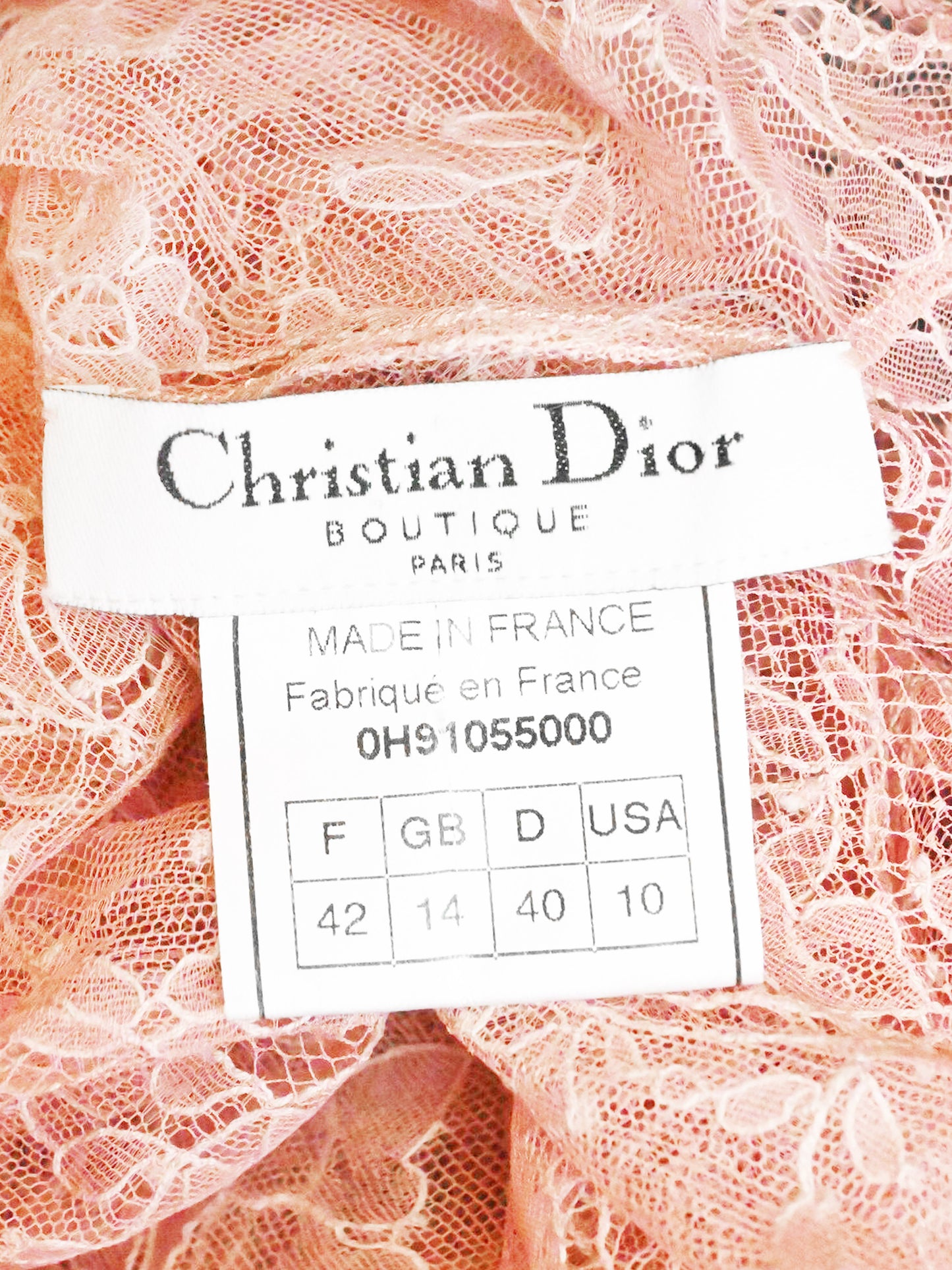 Christian Dior 2004 Pink Lace Top and Pleated Skirt Set