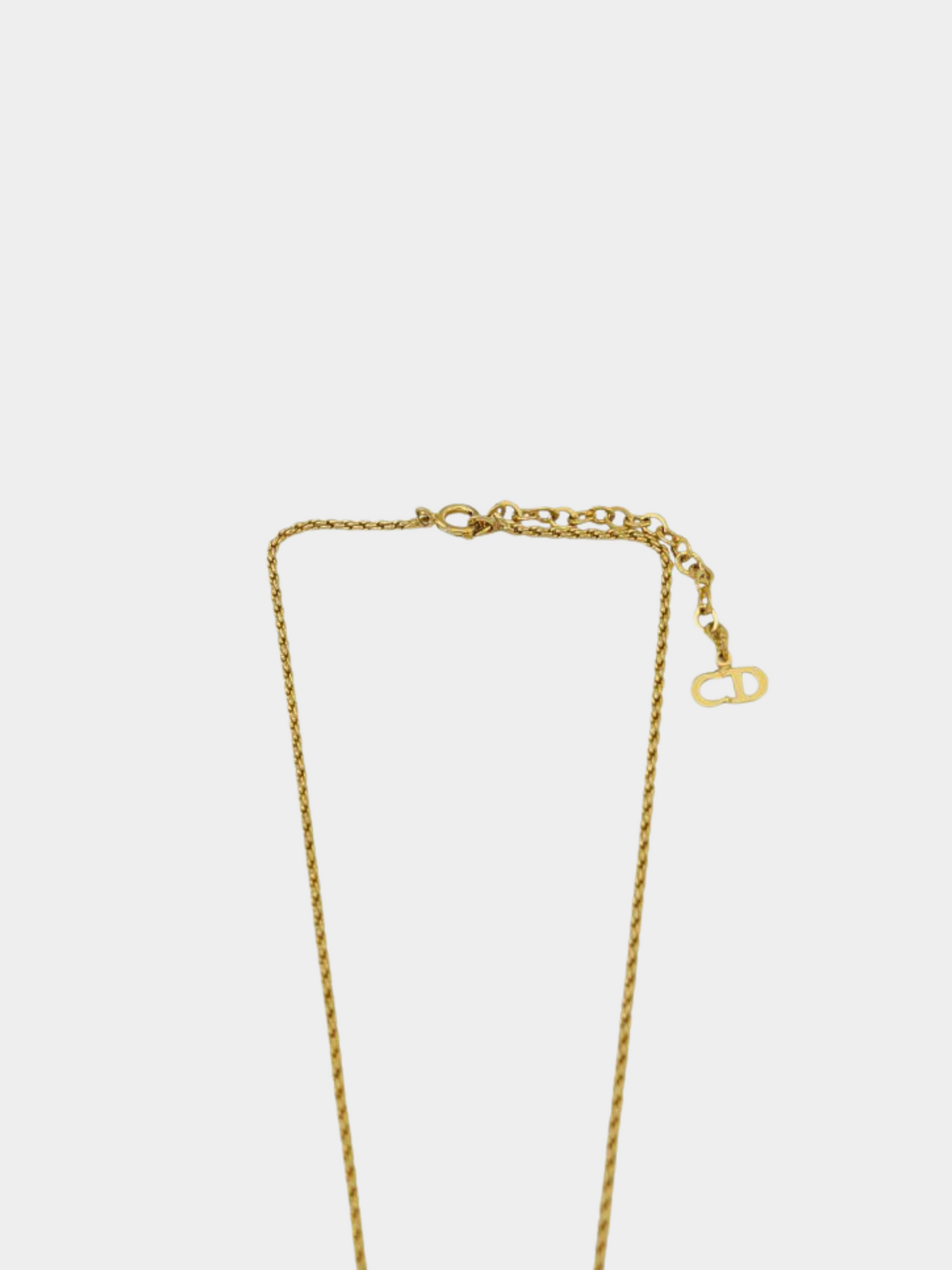 Christian Dior 2000s Gold CD Twist Necklace