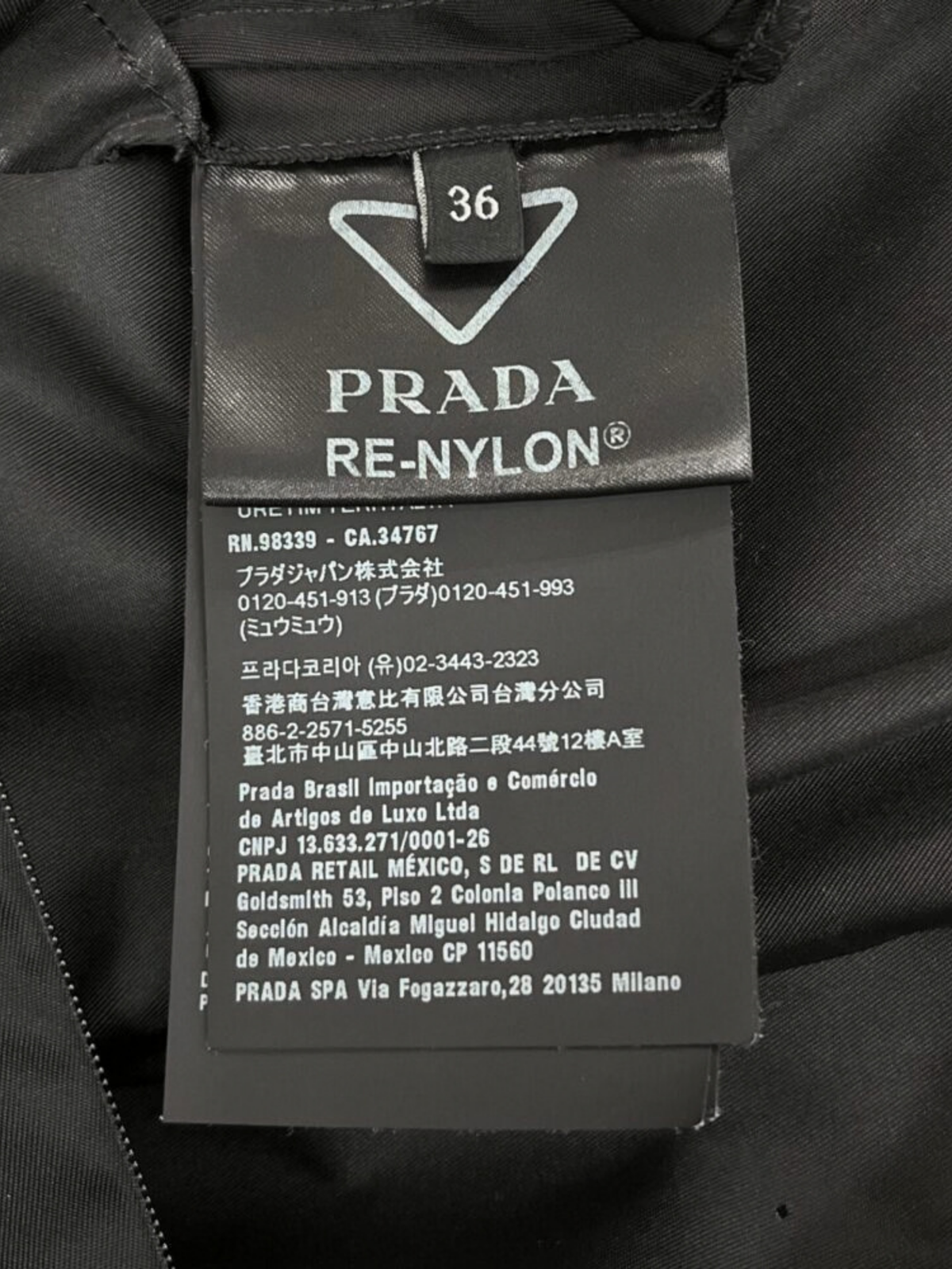 Prada 2020s Black Re-Nylon Babydoll Mini Dress