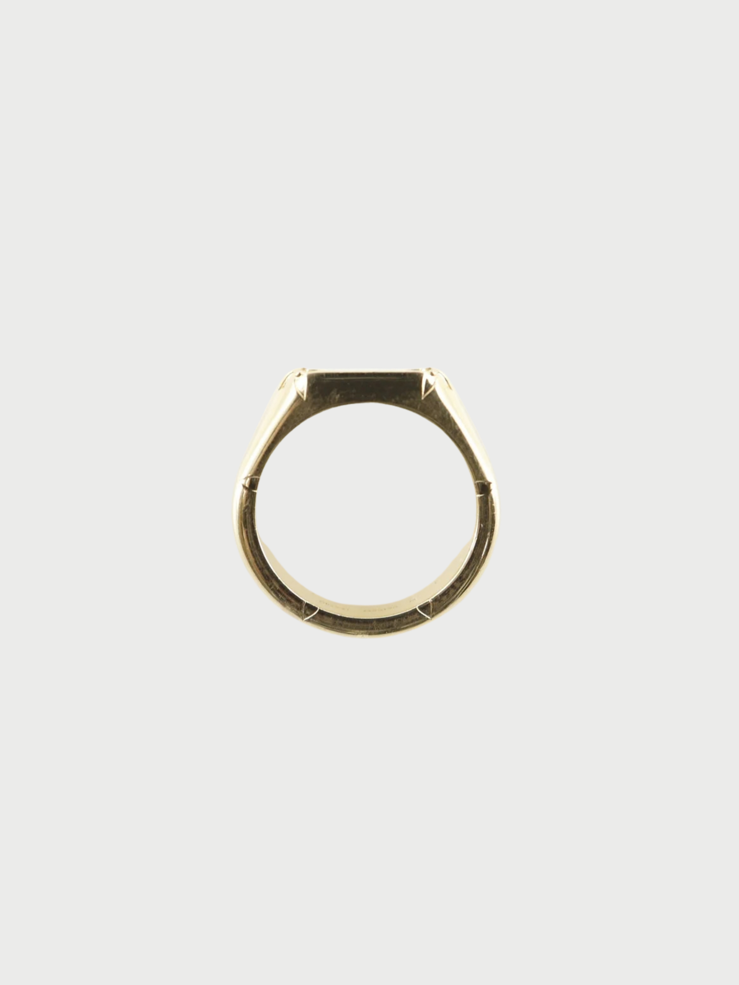 Louis Vuitton 2021 Gold Plated Metal Monogram Signet Ring