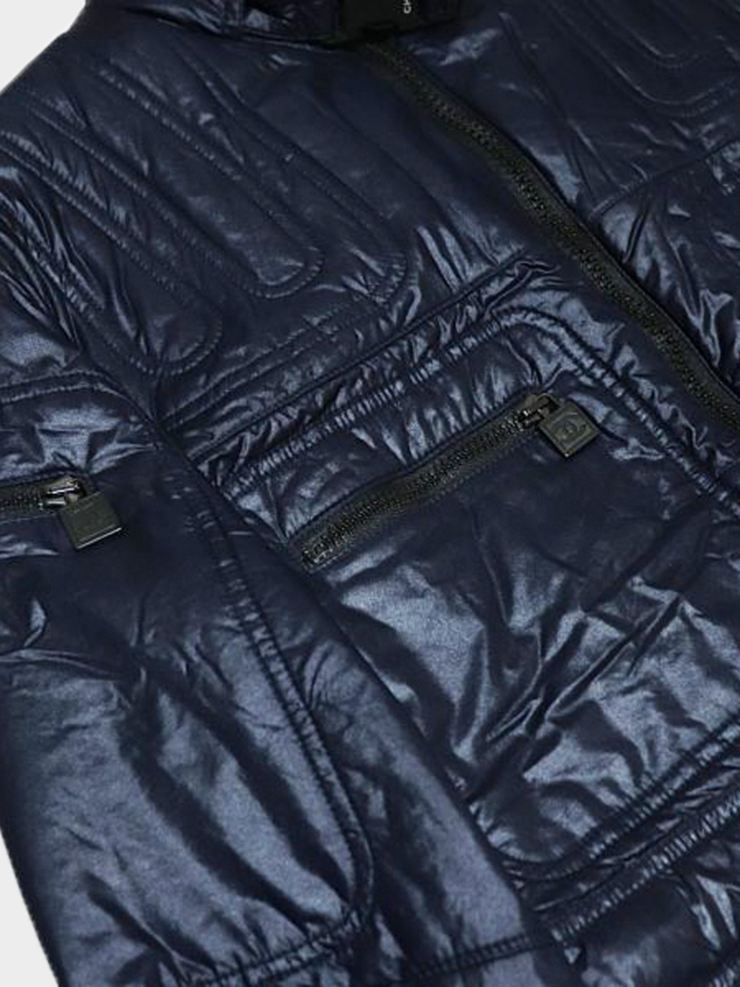 Chanel Sports Line FW 2004 Navy Padded Zip-up Jacket