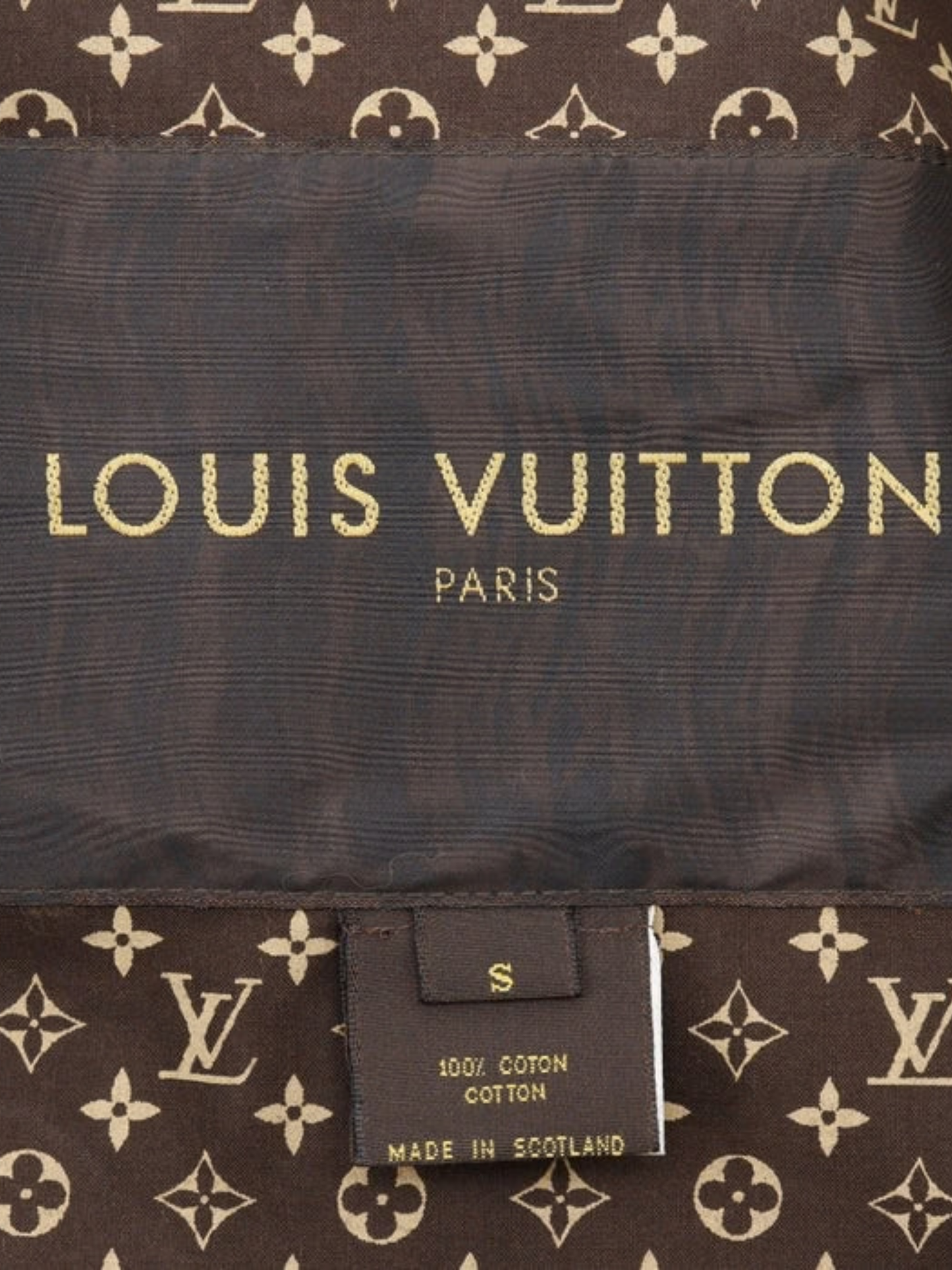 Louis Vuitton 1990s Brown Monogram Cotton Trench Coat