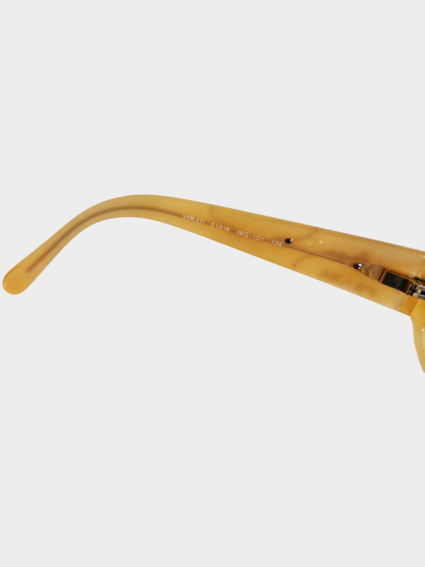 Prada 1990s Rare Beige VPR07I Narrow Glasses