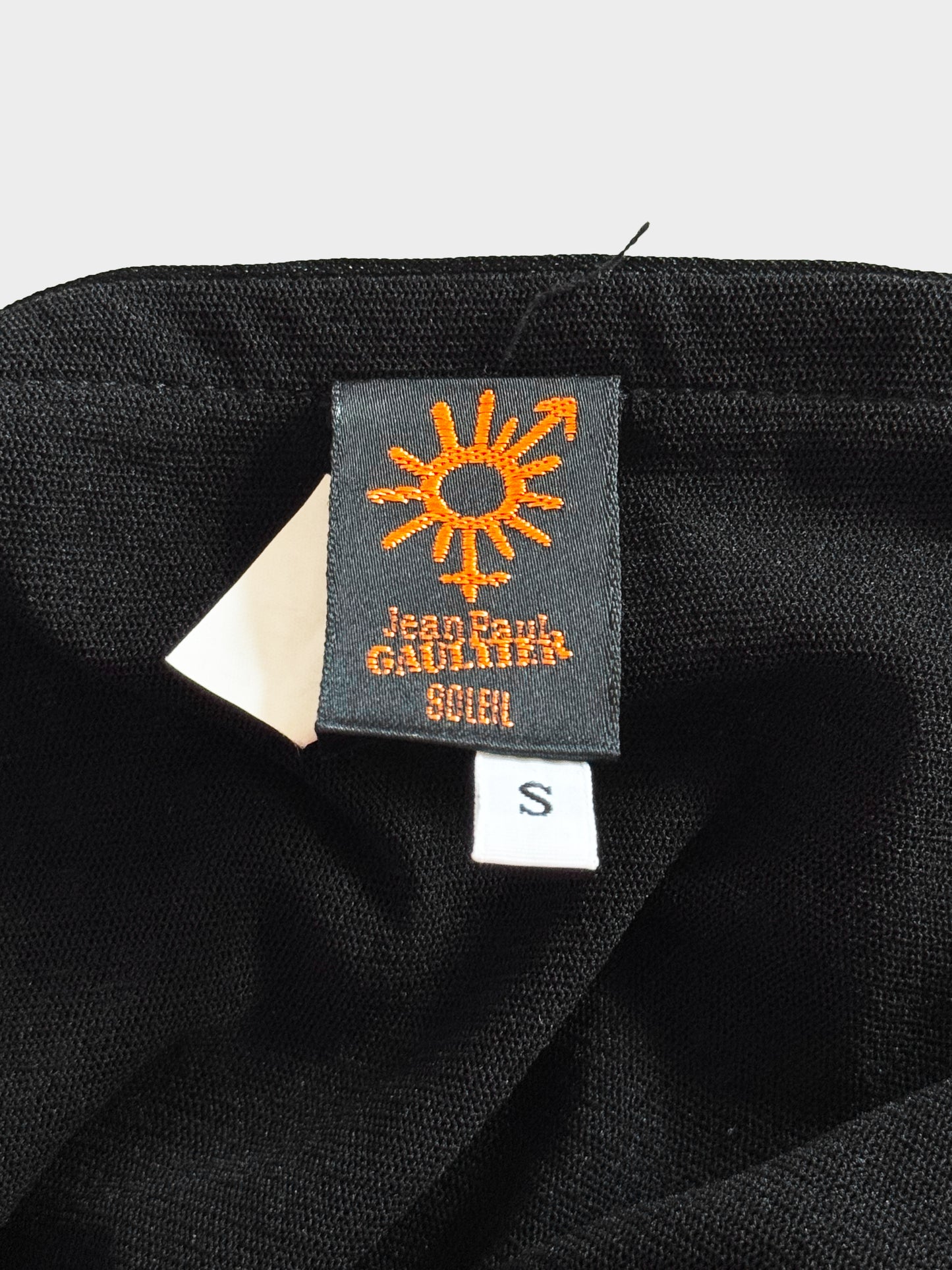Jean Paul Gaultier 2000s Soleil Black Tassel Halter Slip Dress