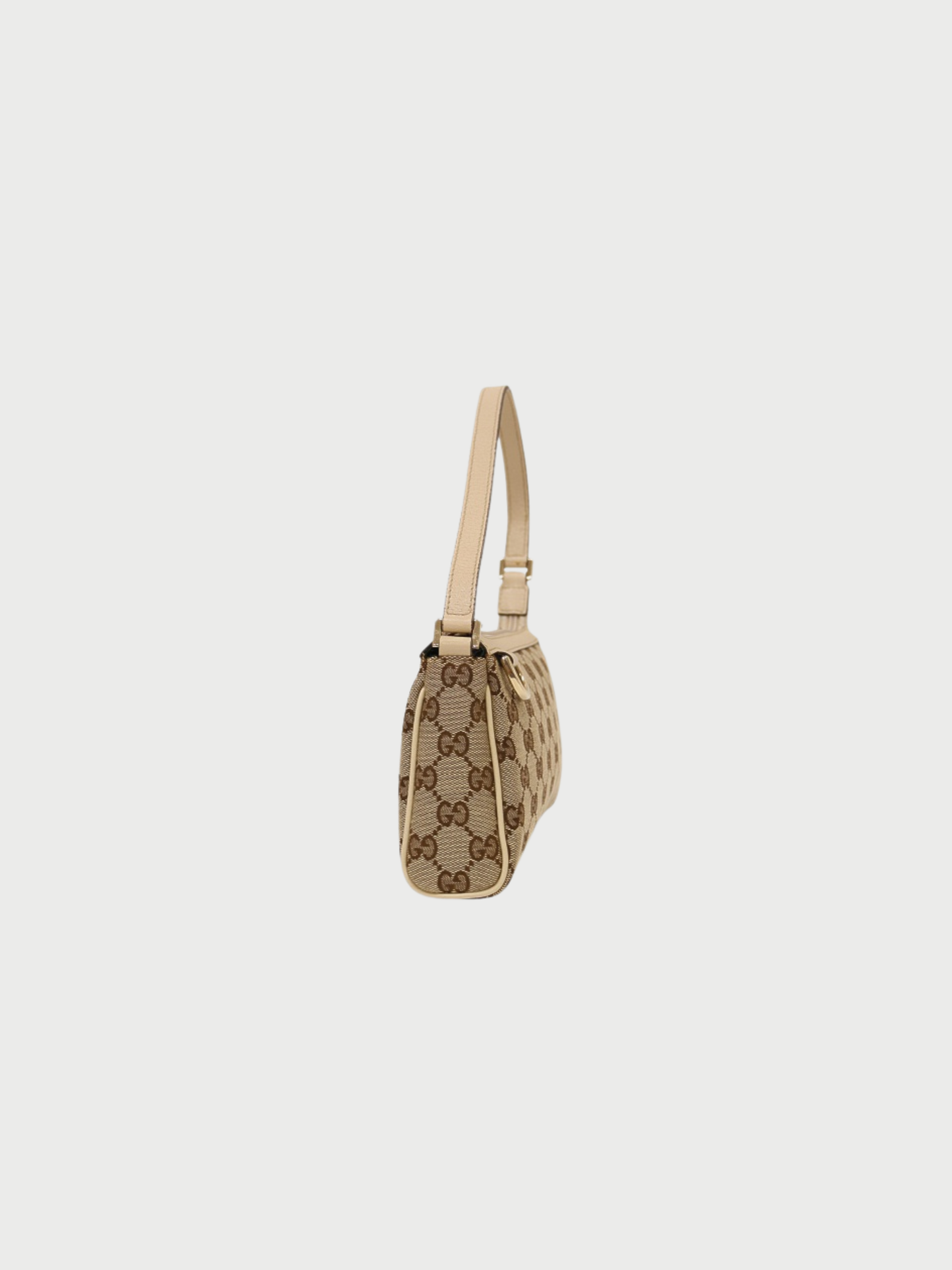 Gucci 2000s Beige GG Canvas Abbey One-Shoulder Bag