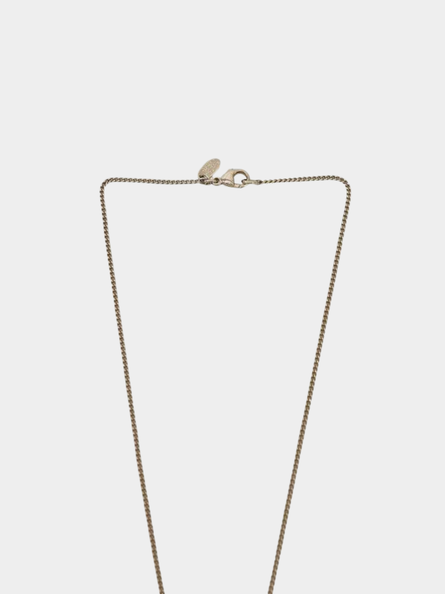 Chanel 2007 Black and Silver COCO Logo Necklace