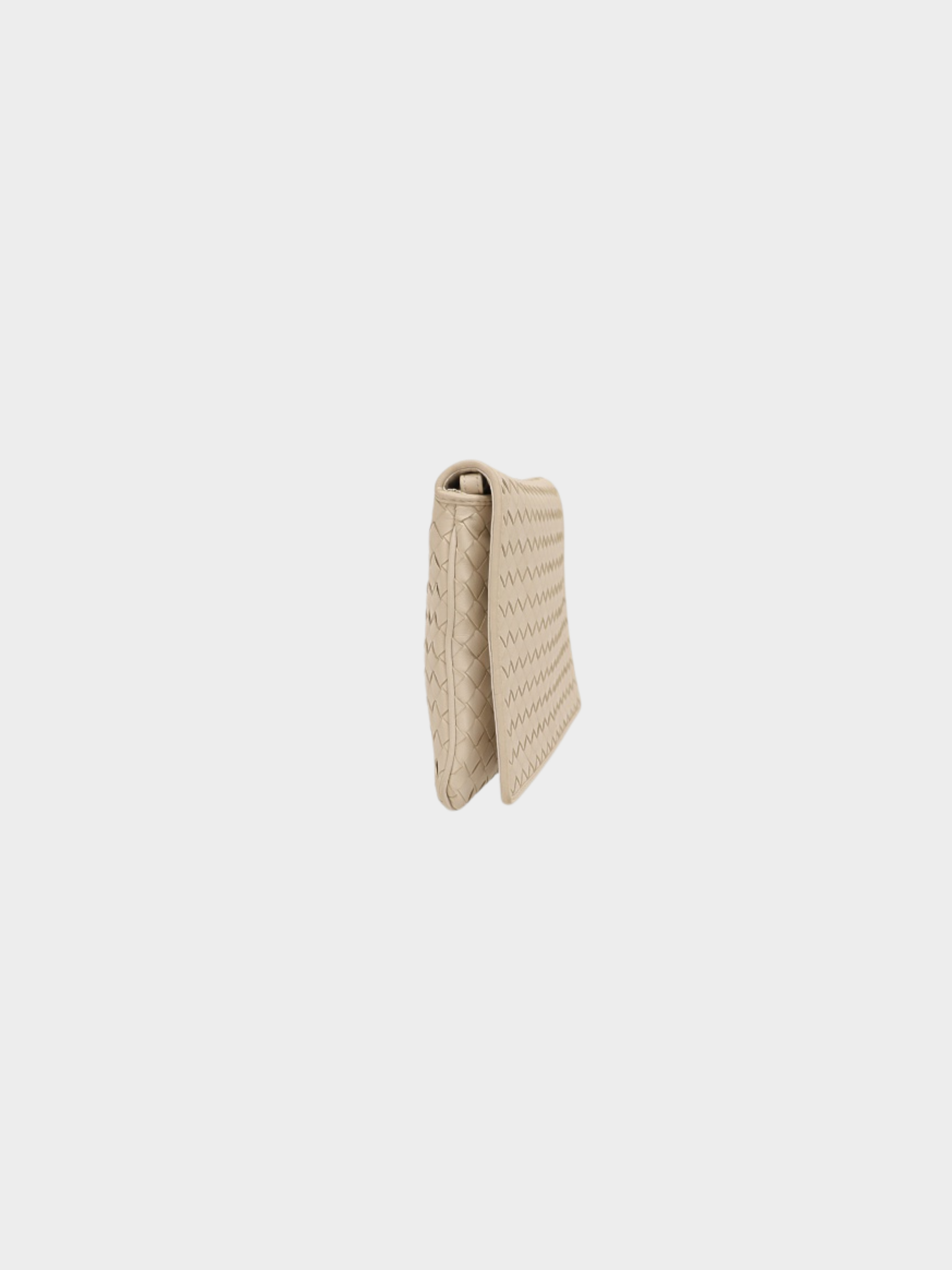 Bottega Veneta 2020s Ivory Leather Intrecciato Shoulder Bag