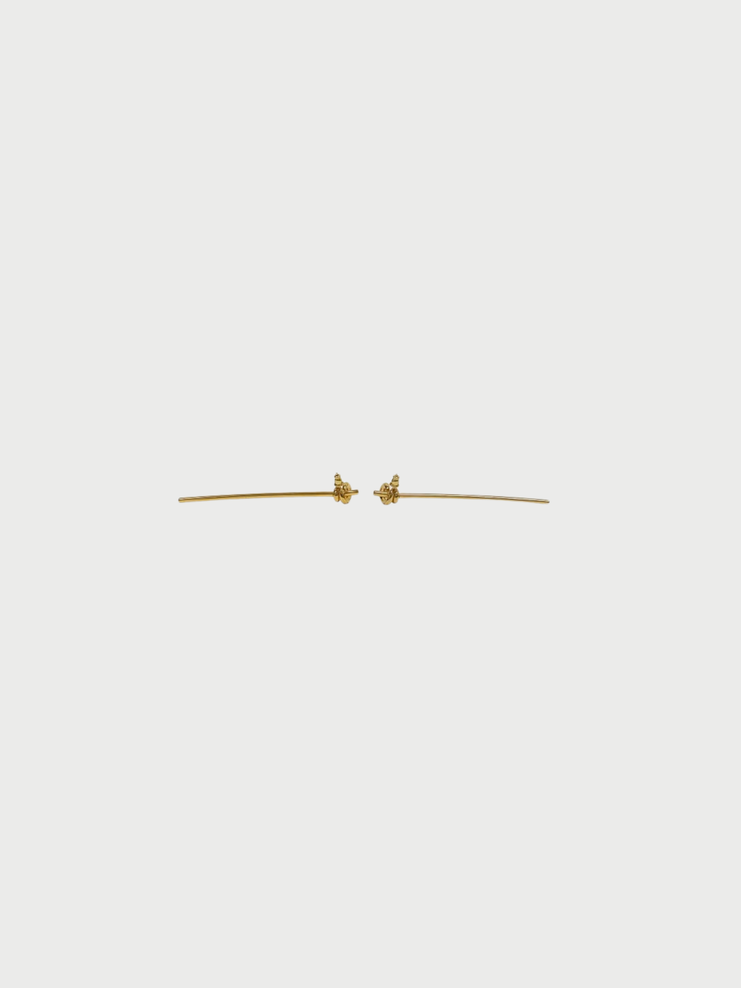 Fendi 2020s Gold Plated Metal Filo Earrings