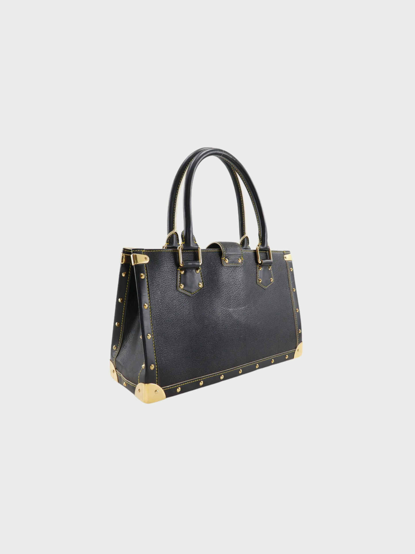 Louis Vuitton 2004 Black Suhali Goatskin Leather Fabuleux Tote Bag