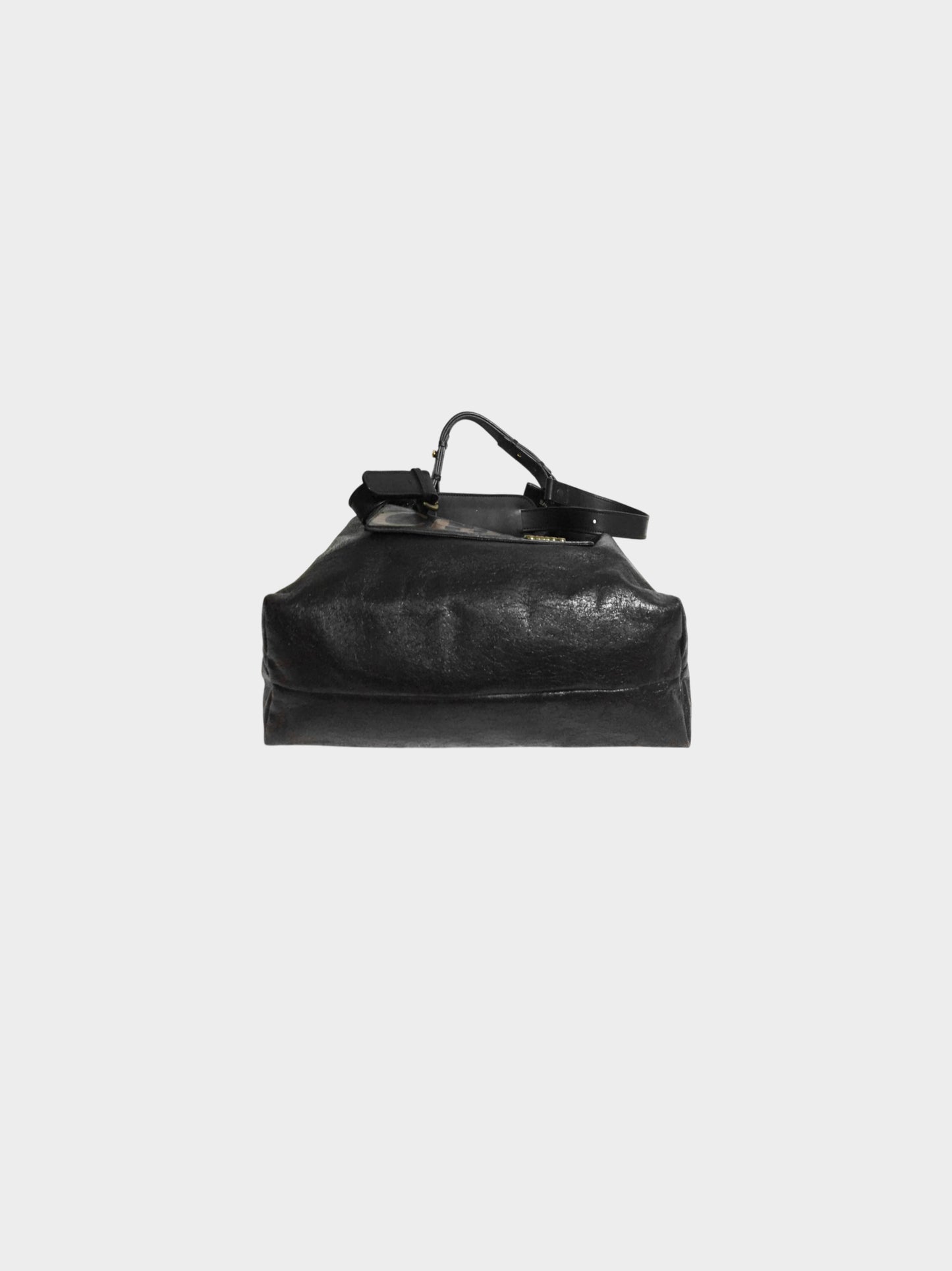 Chloé Early 2010s Black Leather Hobo Bag