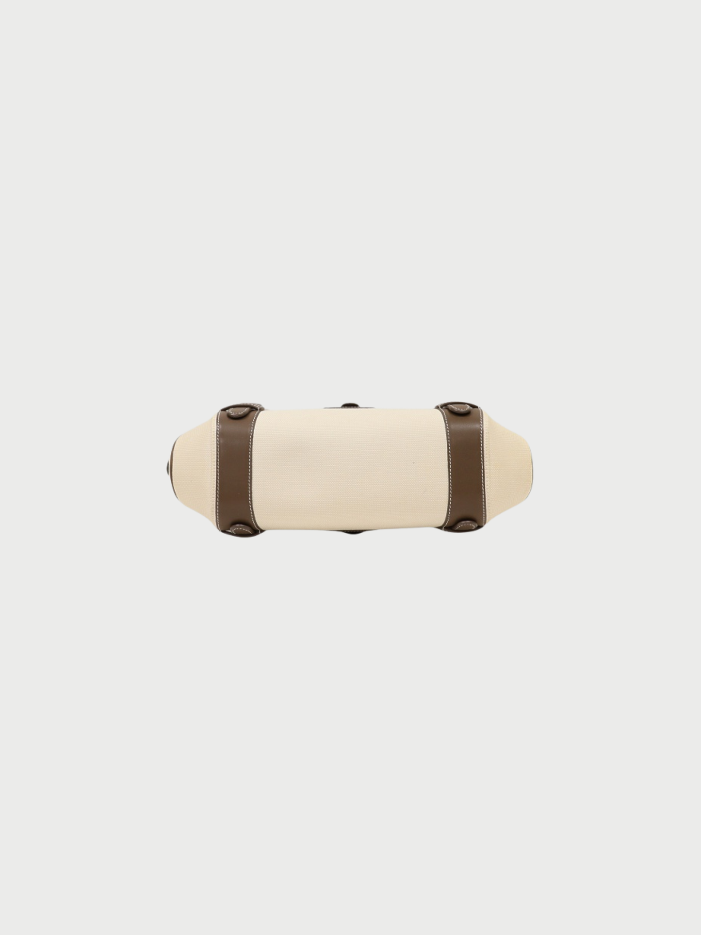 Loewe 2000s White Gray Canvas Leather Senda Bag