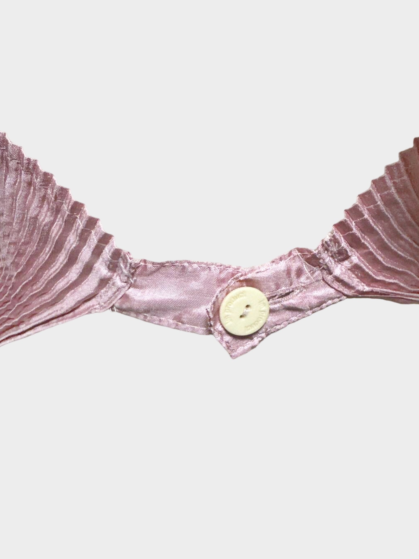 Issey Miyake 1990s Rare Pink Pleated Satin Silk Apron Dress