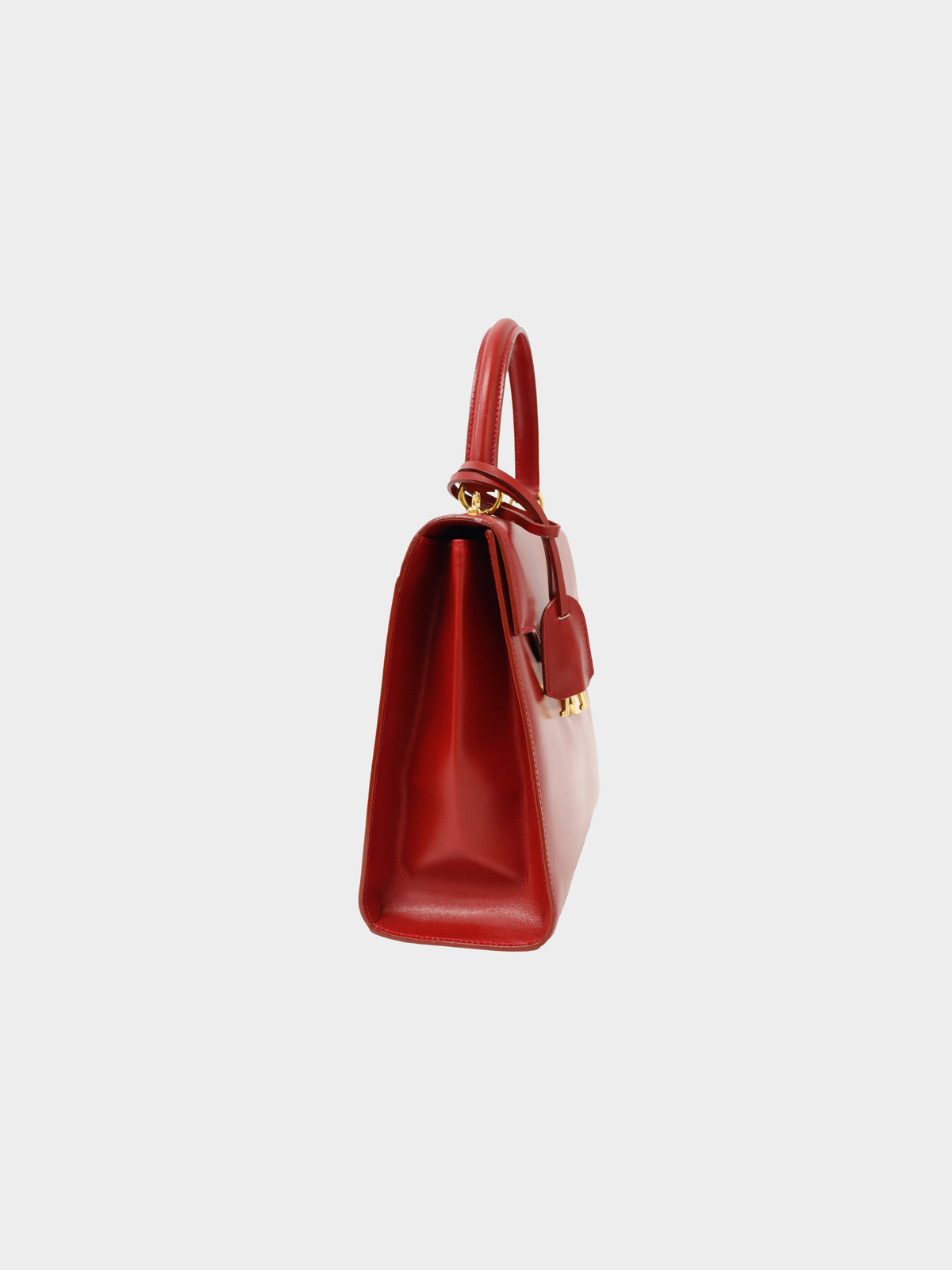 Gucci 2000s Red Leather Lady Lock 2-Way Bag