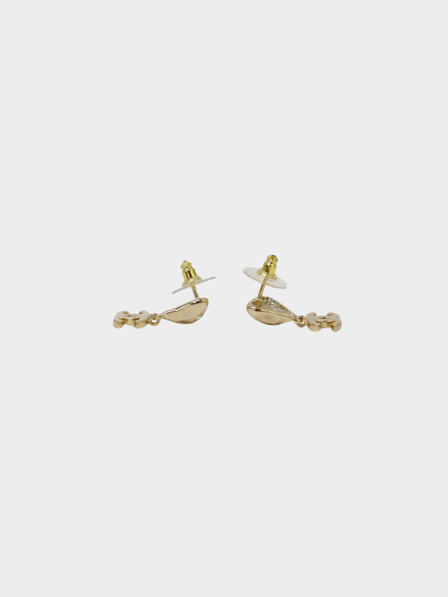 Chanel 2024 Gold Rhinestone COCO Earrings