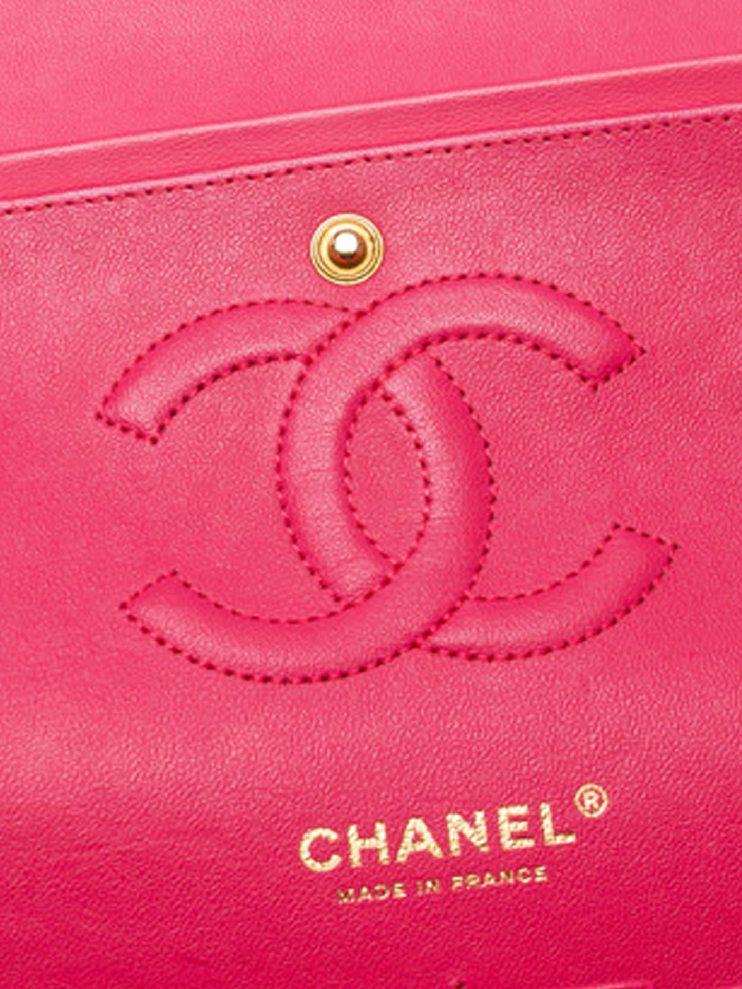 Chanel 2019 Limited Edition Pink Leather "Lucky Charms" Studded Medium Flap Bag