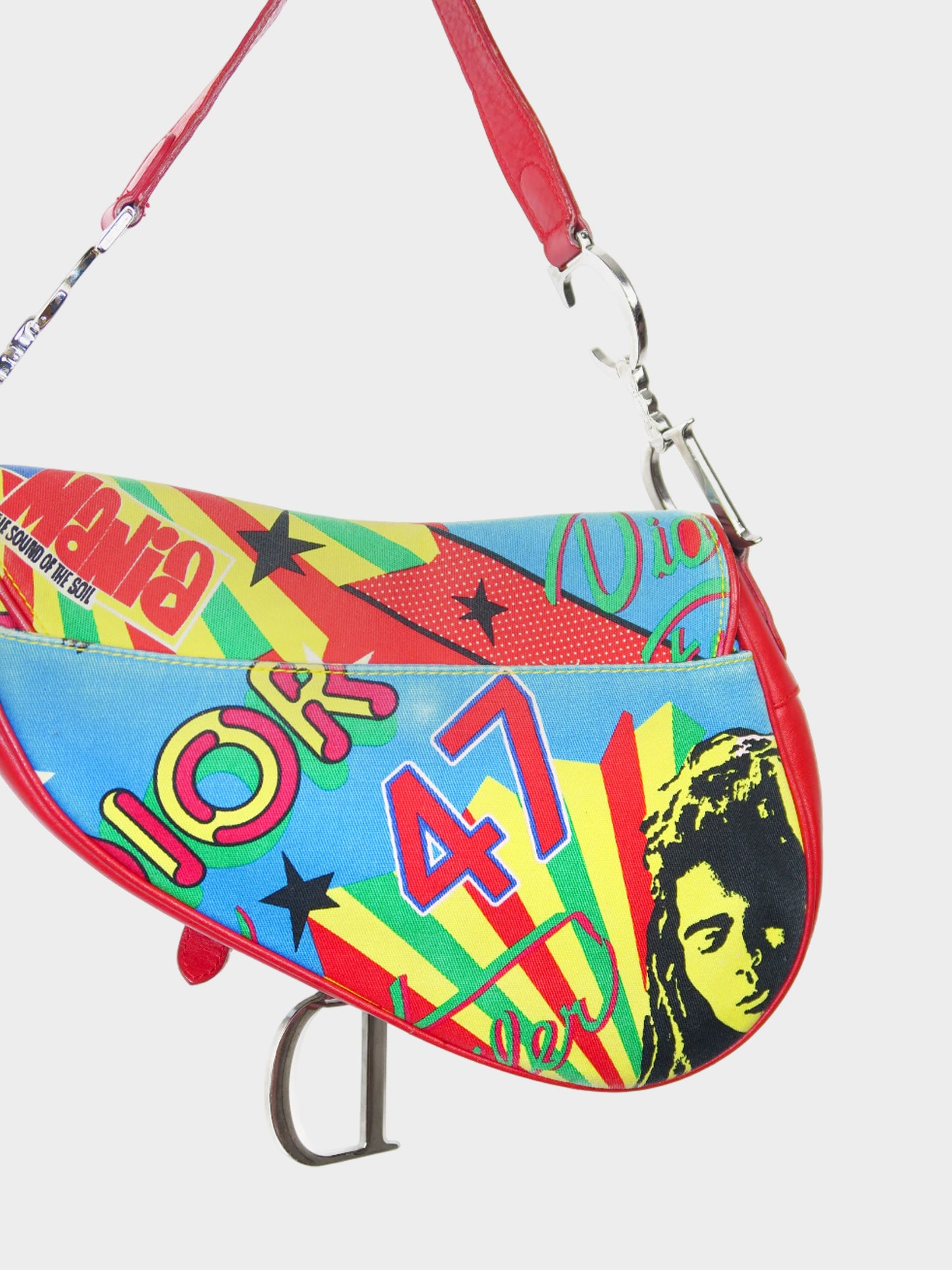 Christian Dior by John Galliano SS 2003 Rasta Mania Saddle Bag