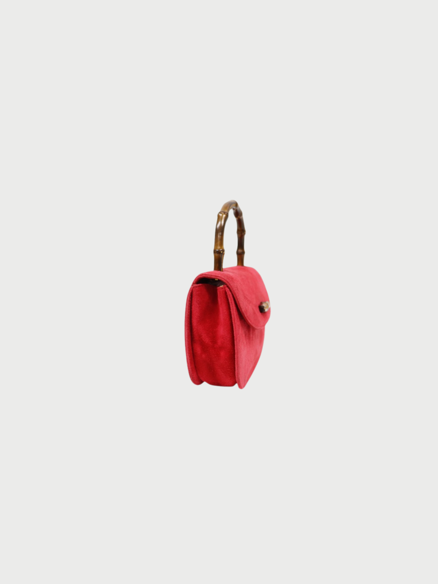 Gucci 2000s Pink Suede Bamboo 2Way Bag