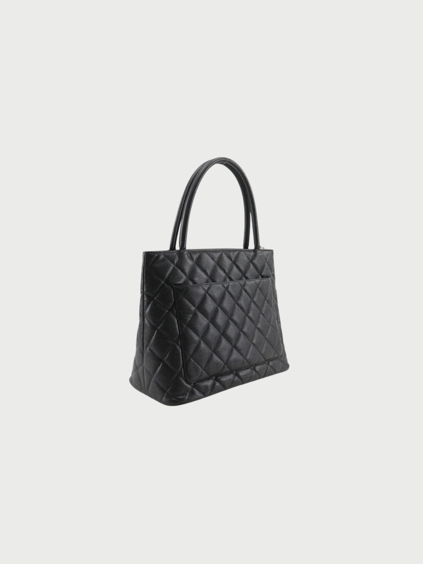 Chanel 2000s Black Caviar Leather Reissue Tote Bag