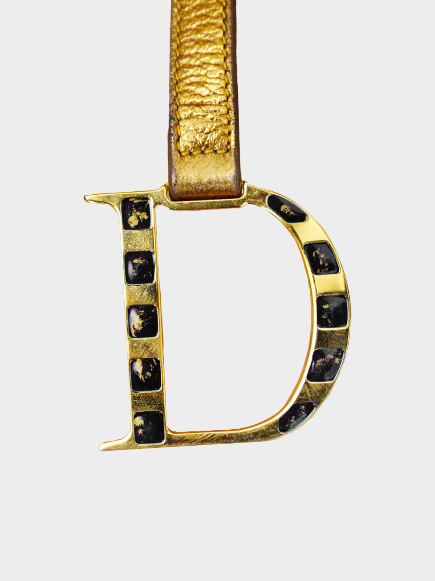 Christian Dior by John Galliano 2006 Limited Edition Egypt Metallic Gold Leather Saddle Bag