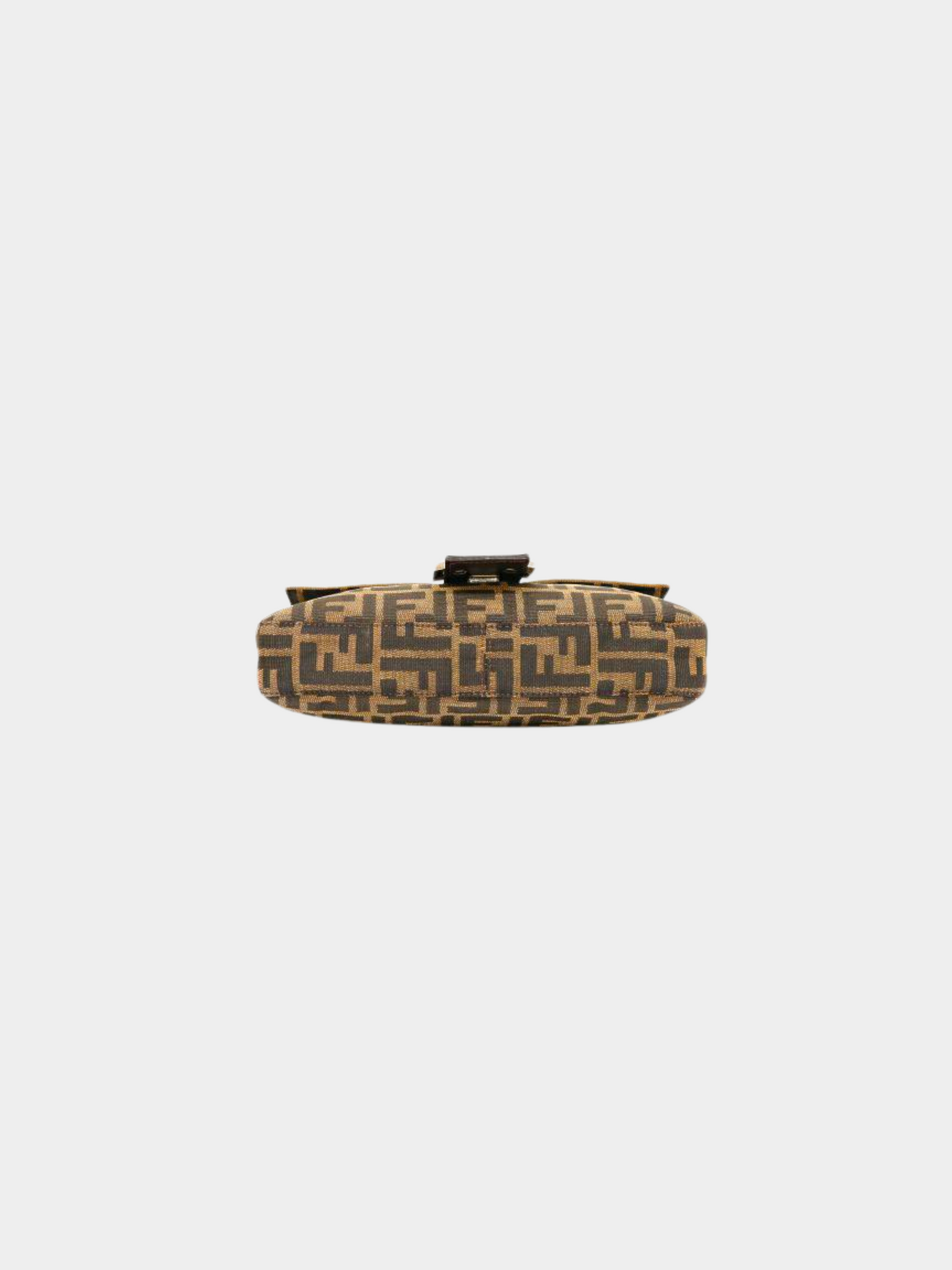 Fendi 2010s Brown Monogram Zucca Baguette Bag