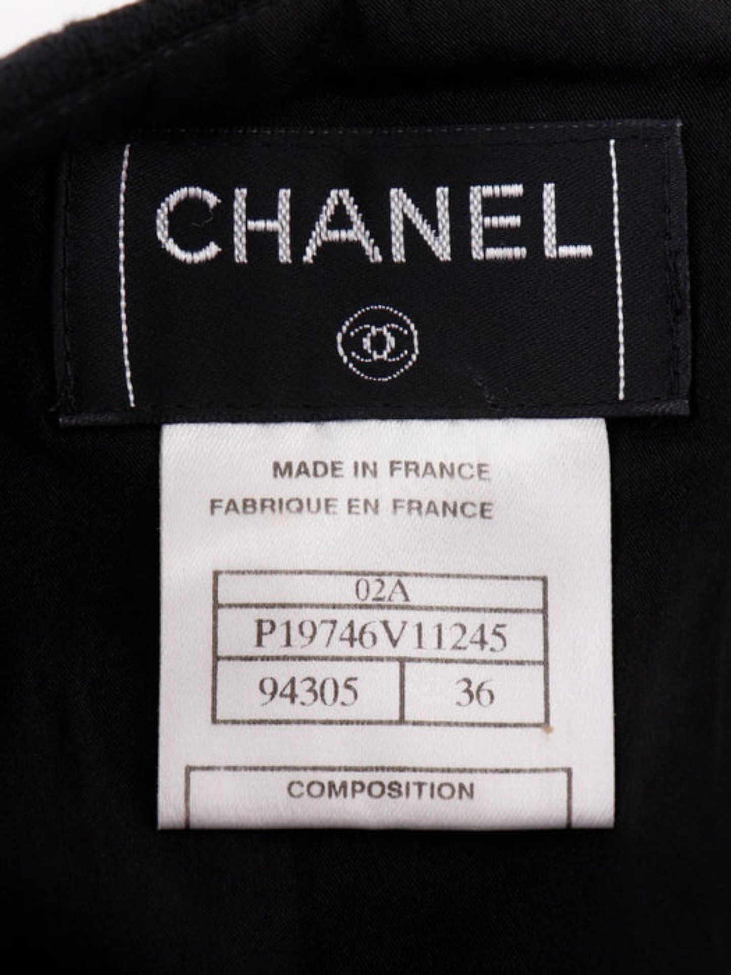 Chanel 2004 Black Wool Coco Mark Skirt