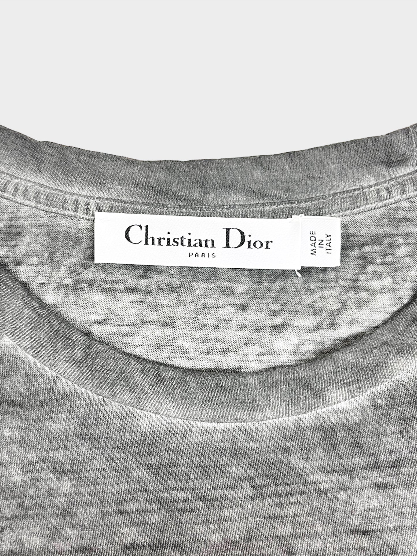 Christian Dior 2000s Acid Grey Heartbreaker Tee