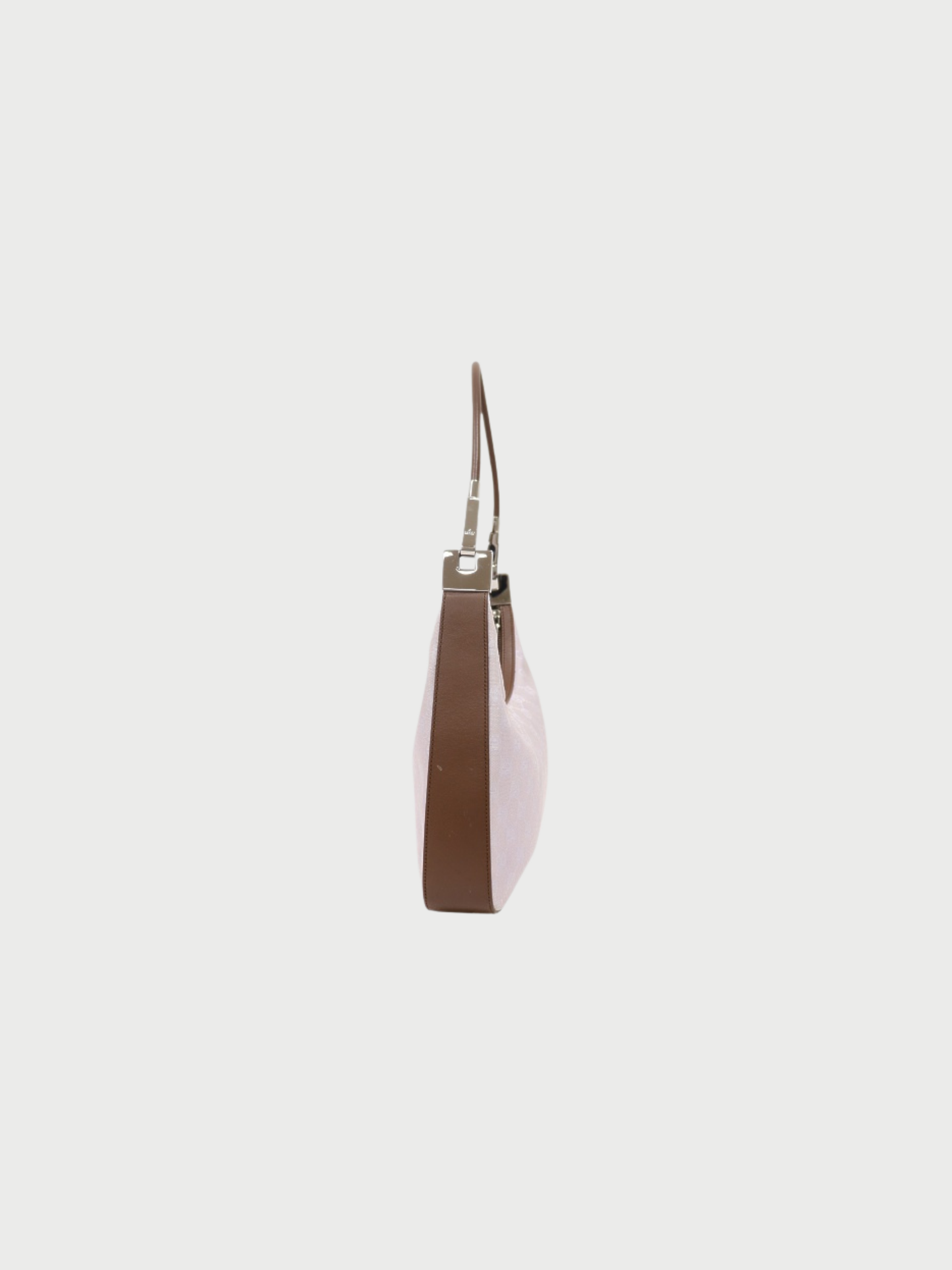 Gucci 2000s Lavender Brown GG Canvas One-Shoulder Bag