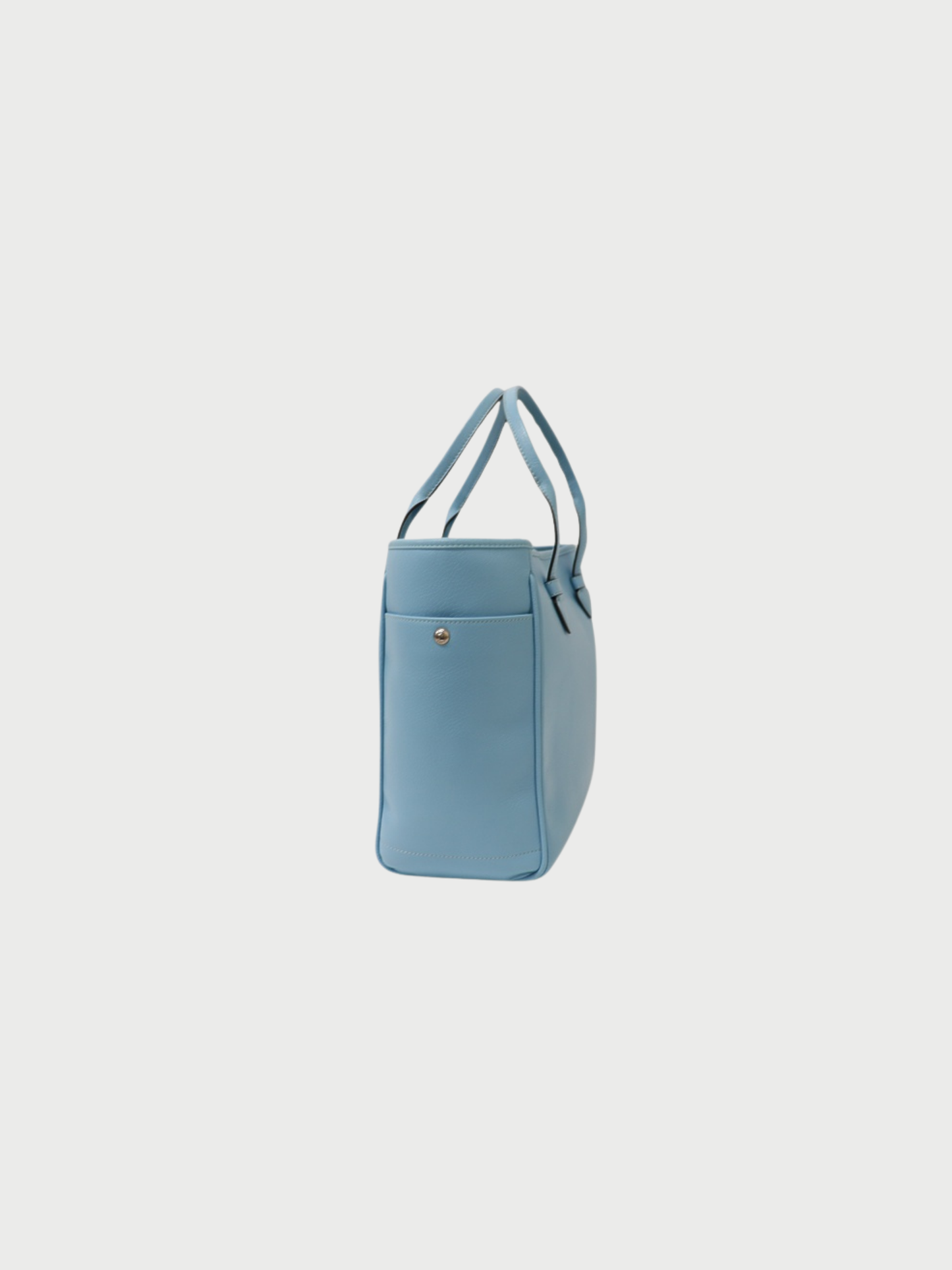 Loewe 2010s Light Blue Leather Heritage Tote Bag