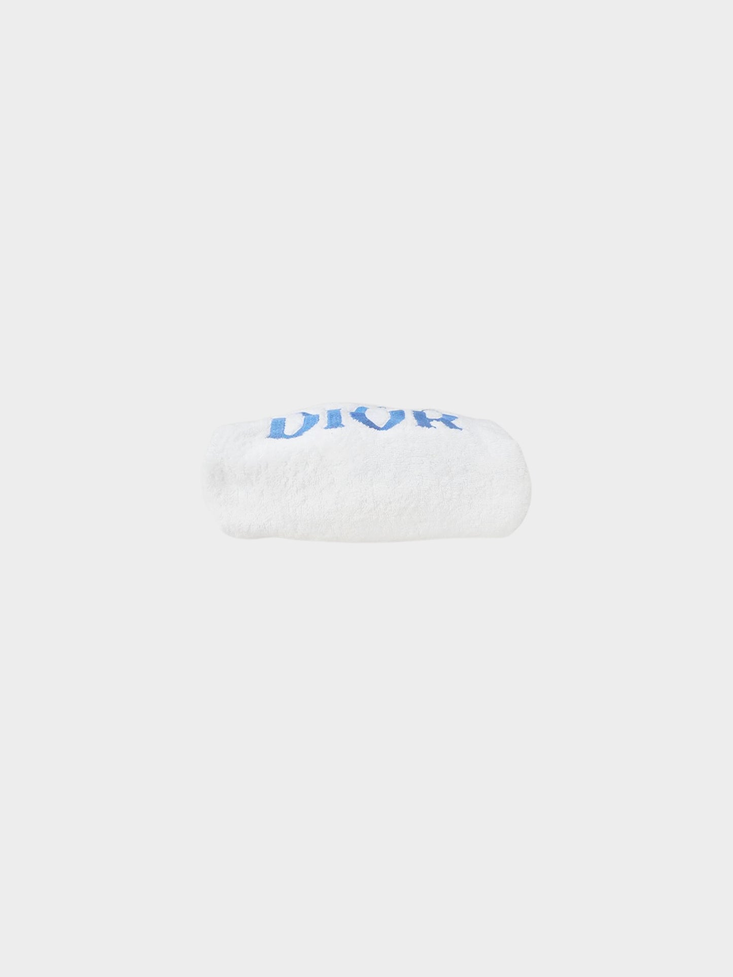 Christian Dior 2000s J'adore Dior White and Blue Terrycloth Bag