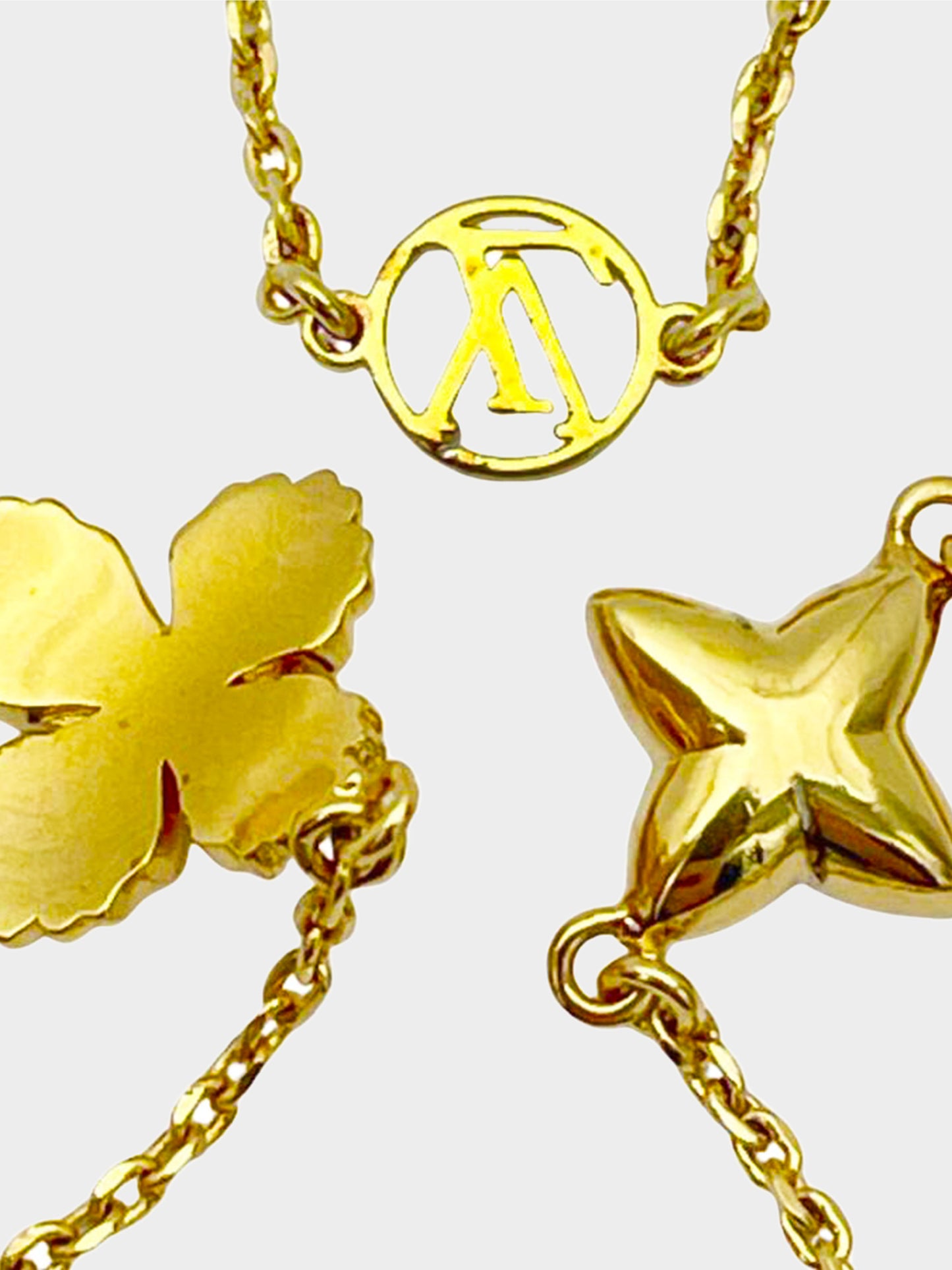 Louis Vuitton 2021 Gold Crystal Blooming Strass Ring Set