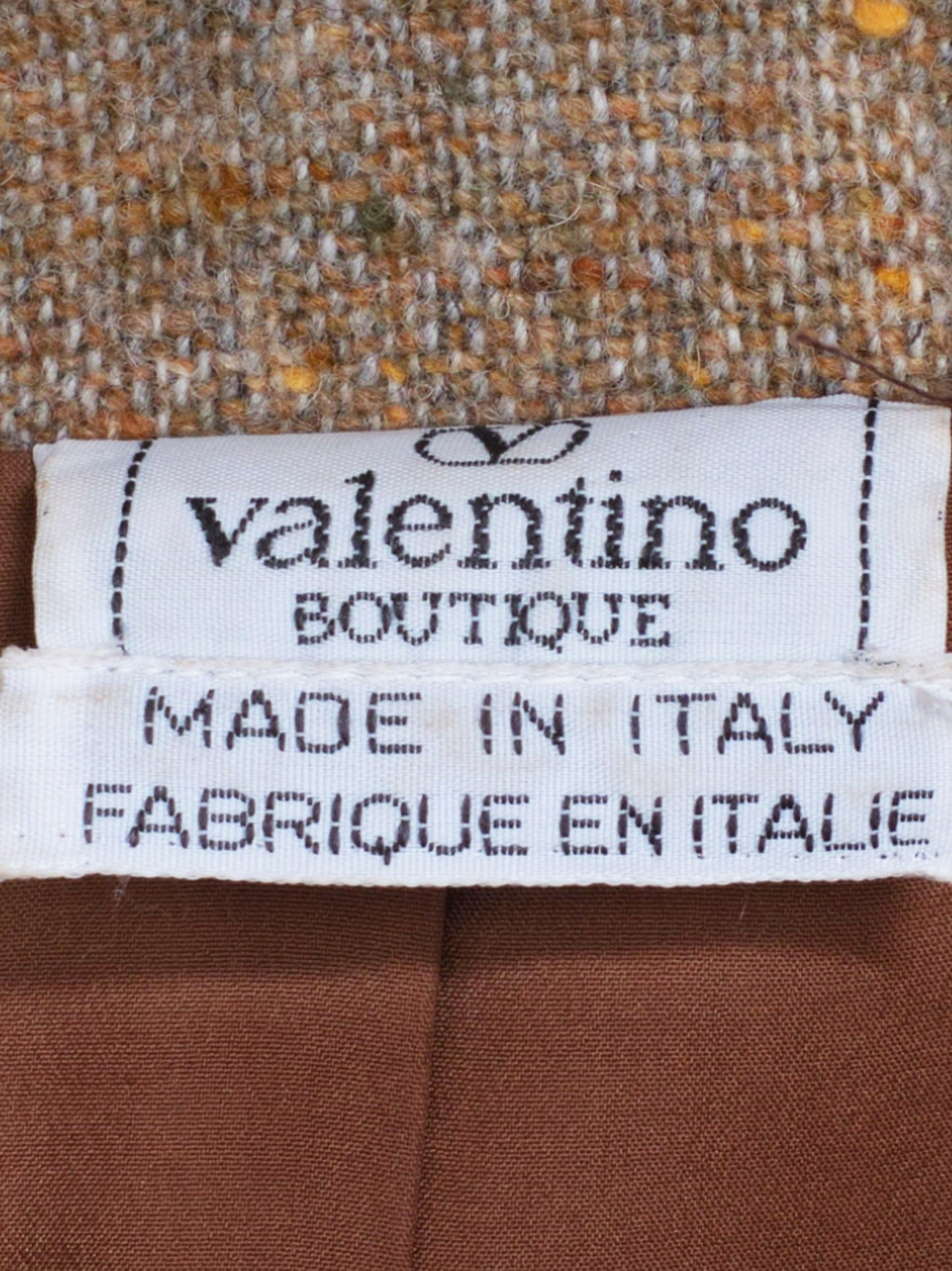Valentino FW 1992-1993 Brown Wool and Velvet Button-down Jacket