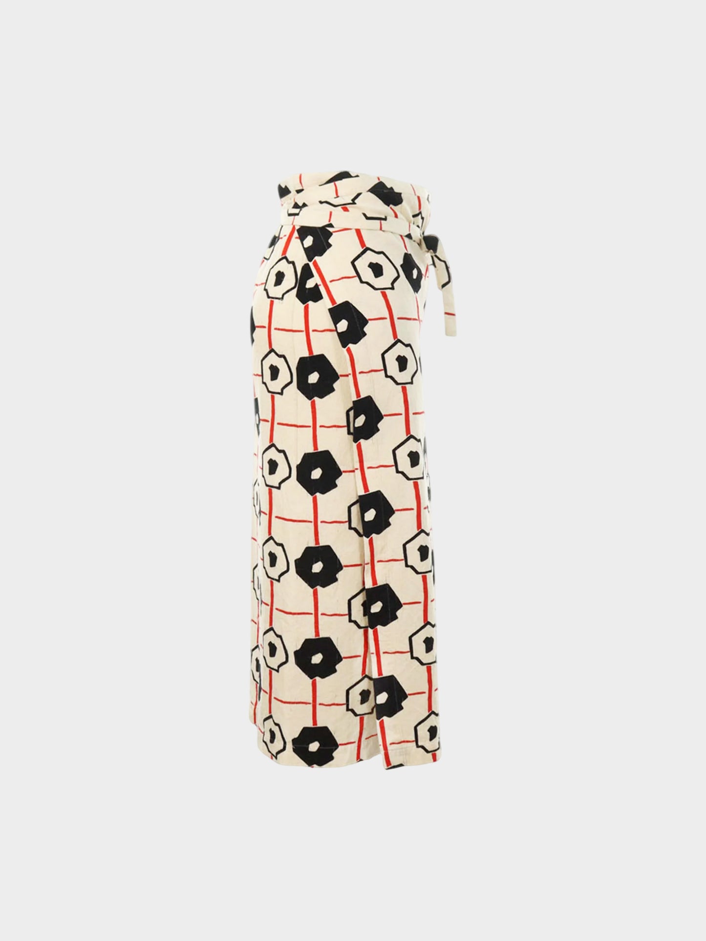 Comme des Garçons 2000 Beige Printed Wrap Skirt