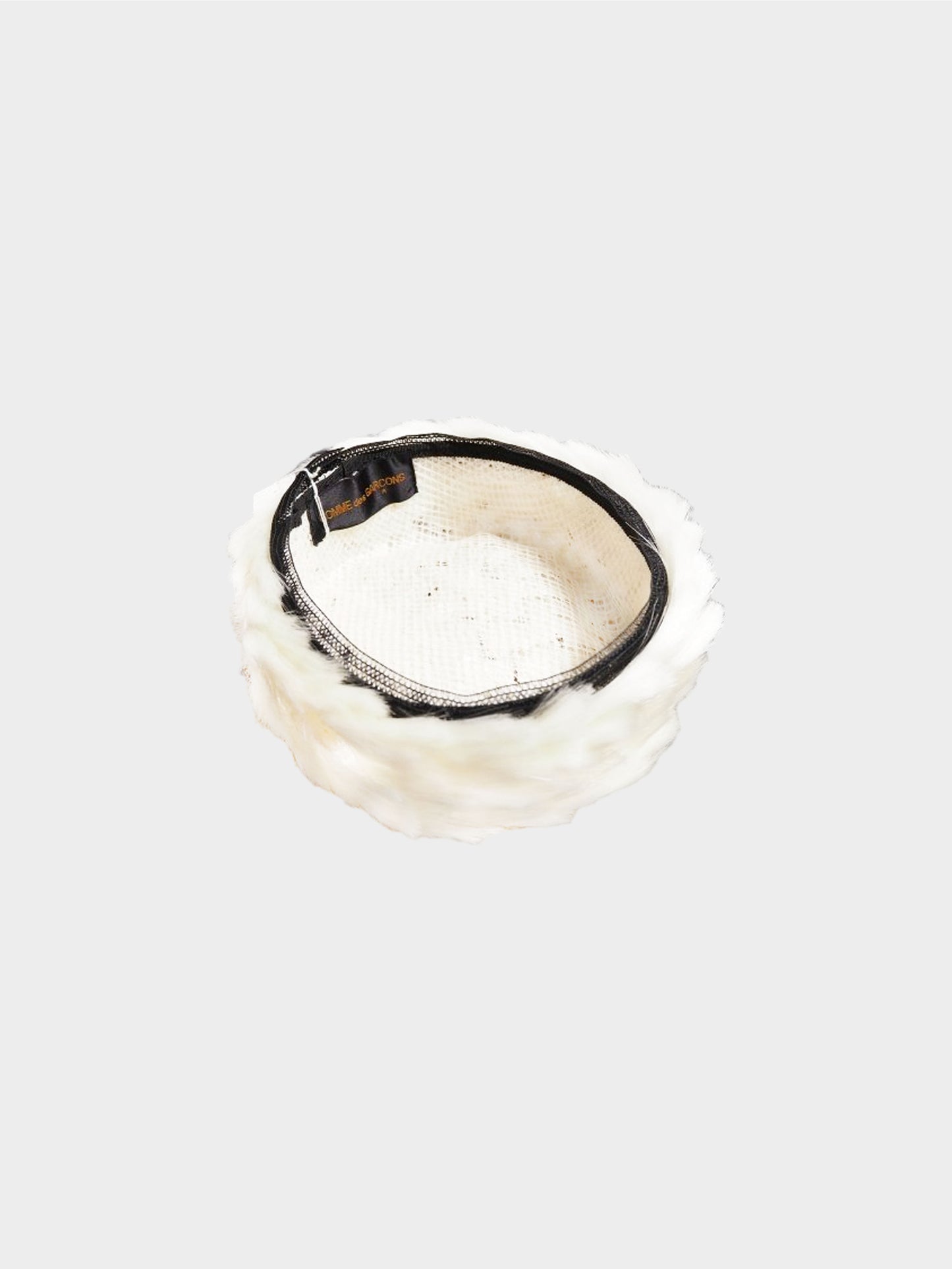 Comme des Garçons 2000s Rare White Faux Fur Hat