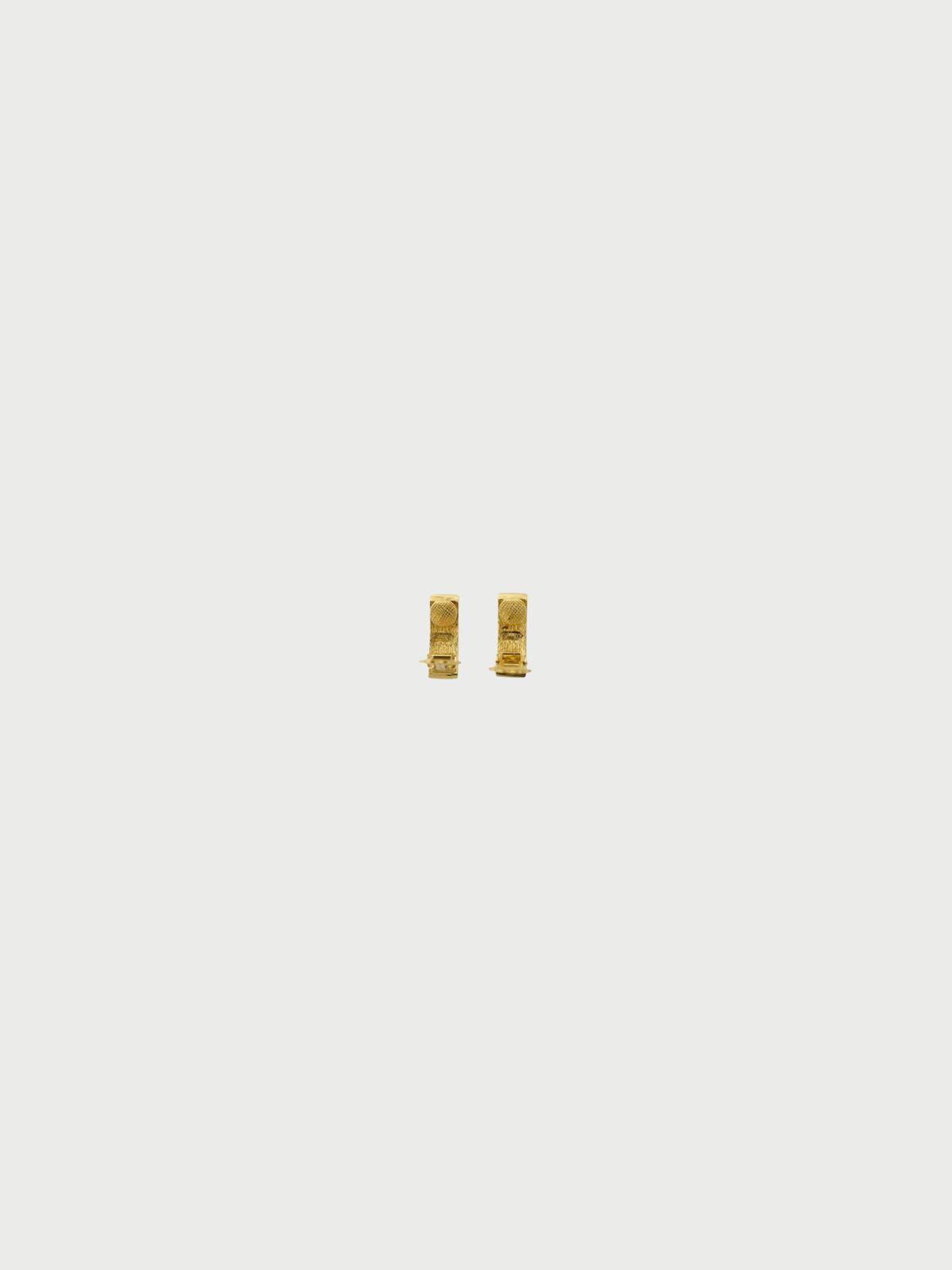Christian Dior 2000s Gold Plated Metal Logo Earrings